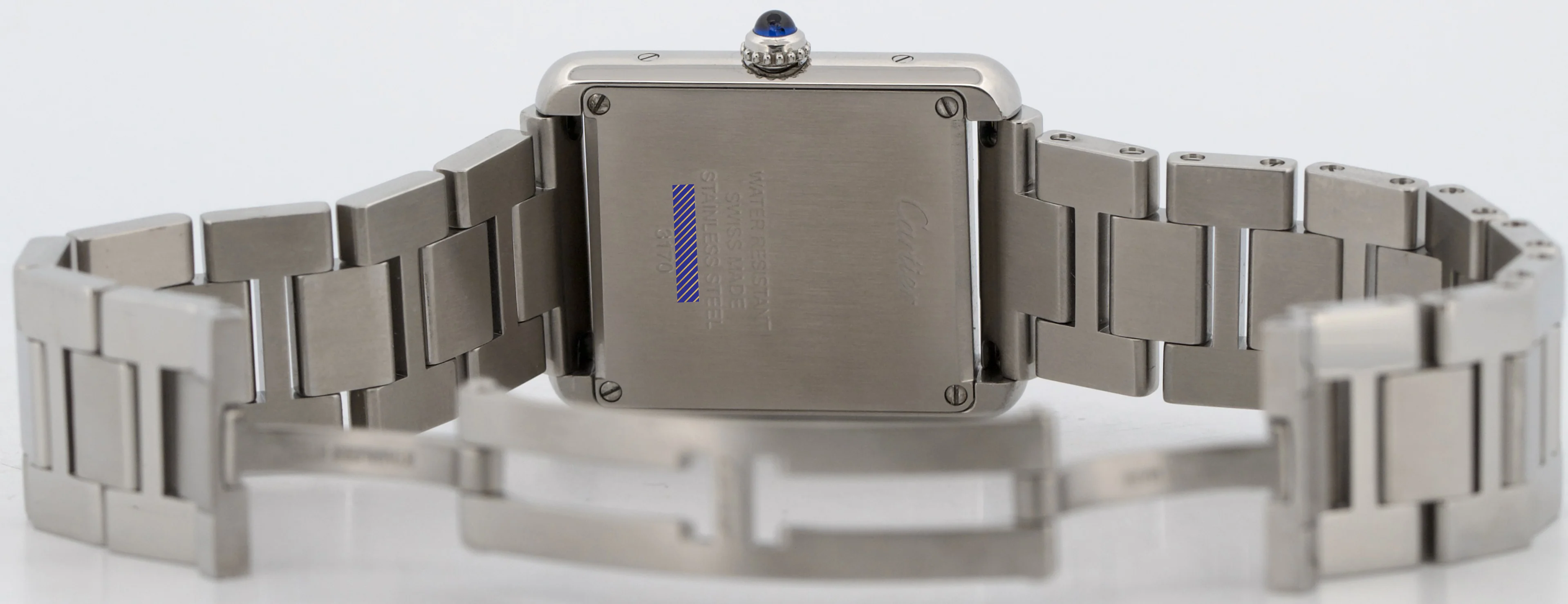 2012 PAPERS Cartier Tank Solo SILVER Steel 23mm Quartz Leather 3170 W5200013 BOX - Image 9