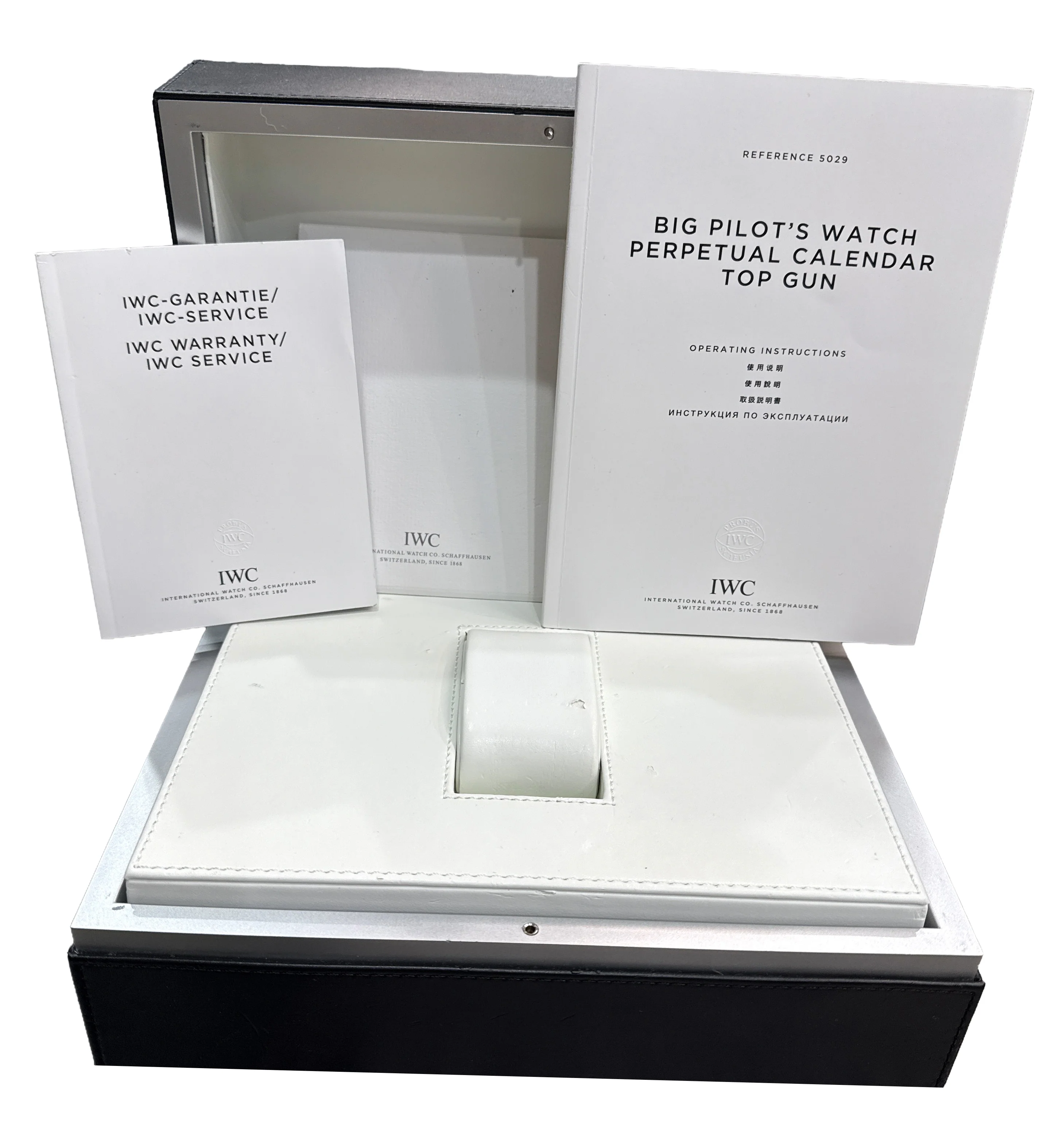2013 PAPERS IWC Perpetual Calendar Top Gun BLACK CERAMIC Red 48mm IW502903 BOX - Image 2