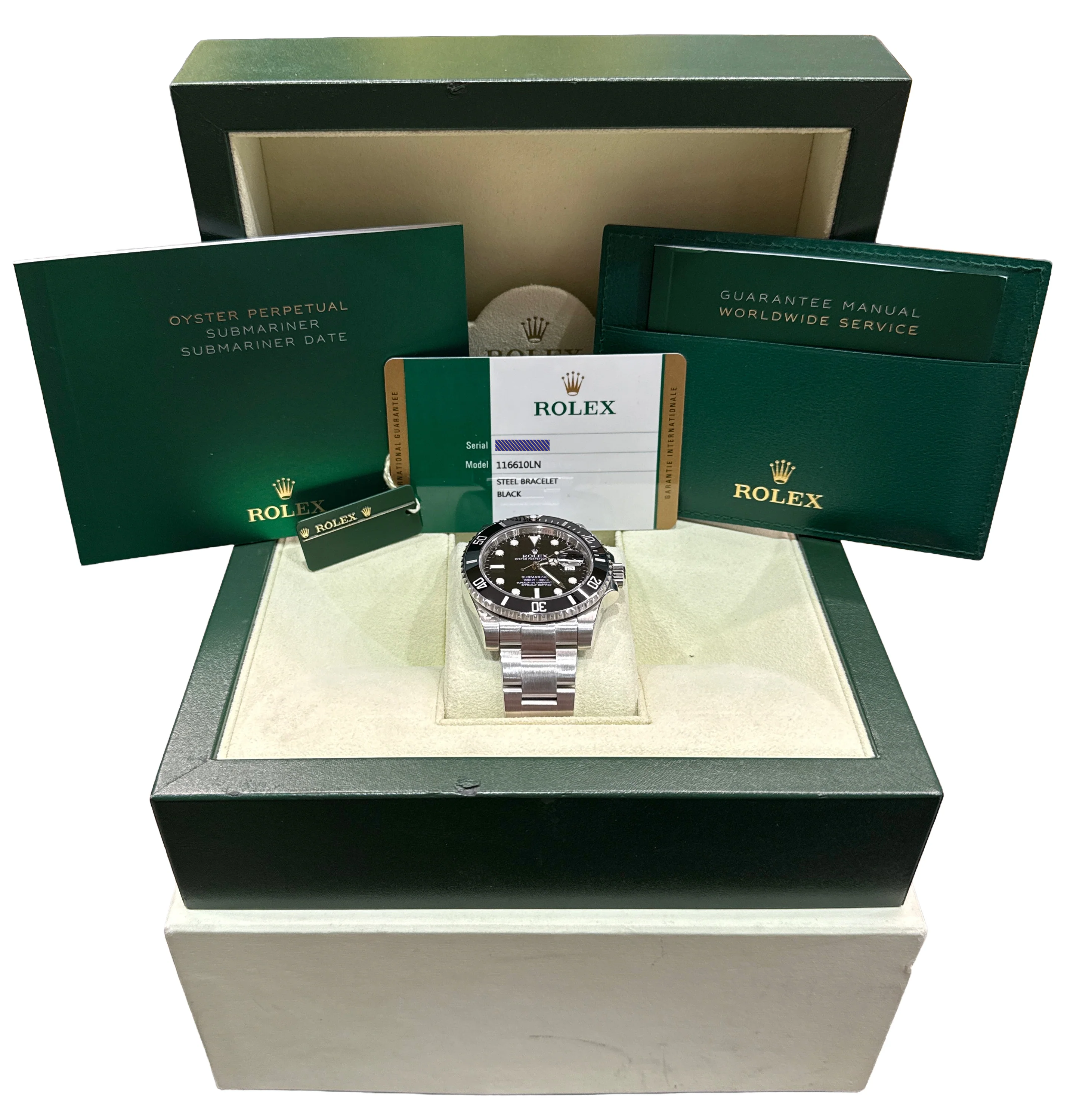 2014 PAPERS Rolex Submariner Date BLACK Steel Ceramic 40mm 116610 LN Watch BOX - Image 2