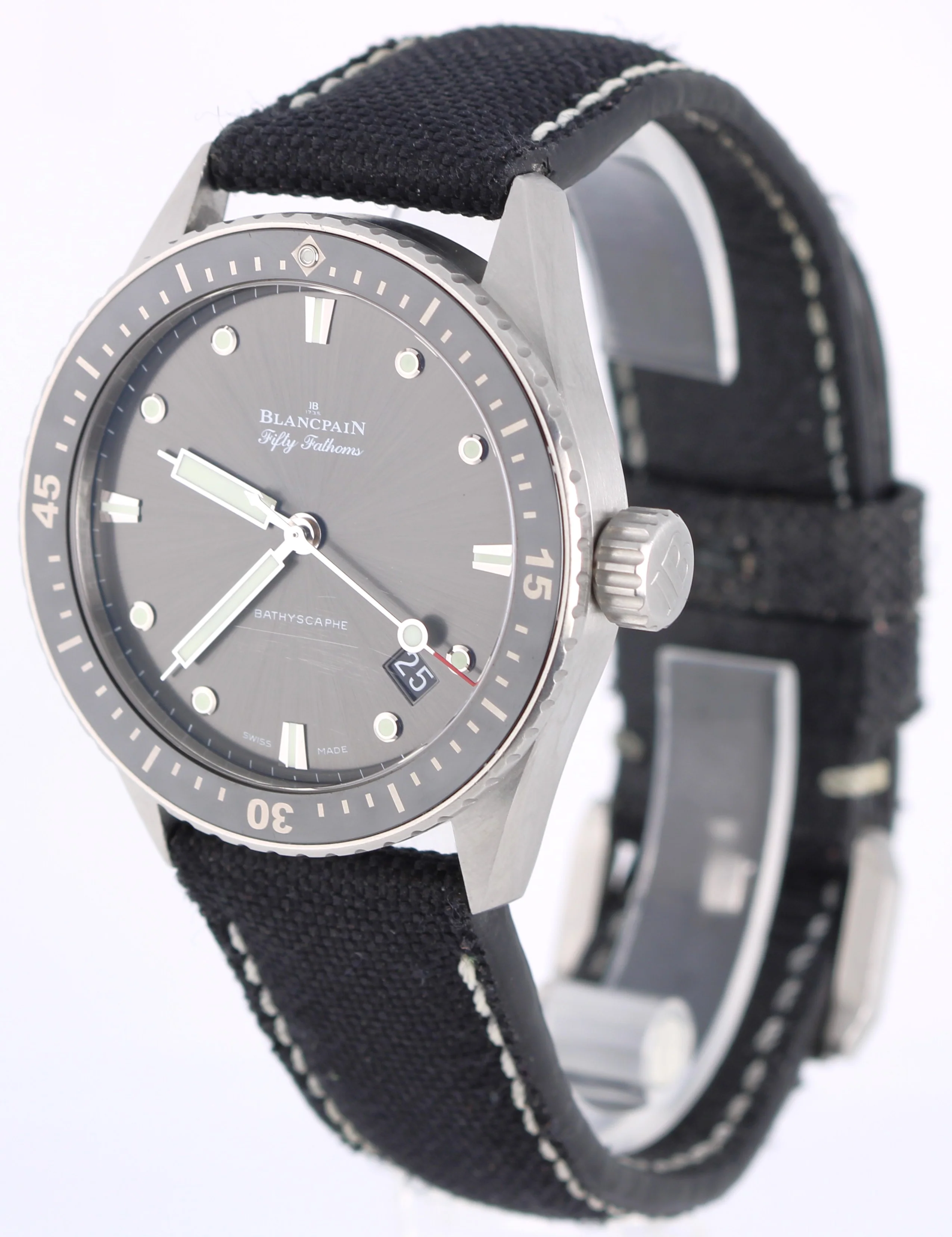 2016 PAPERS Blancpain Fifty Fathoms Bathyscaphe Grey 43mm 5000 1110 B52A BOX - Image 3