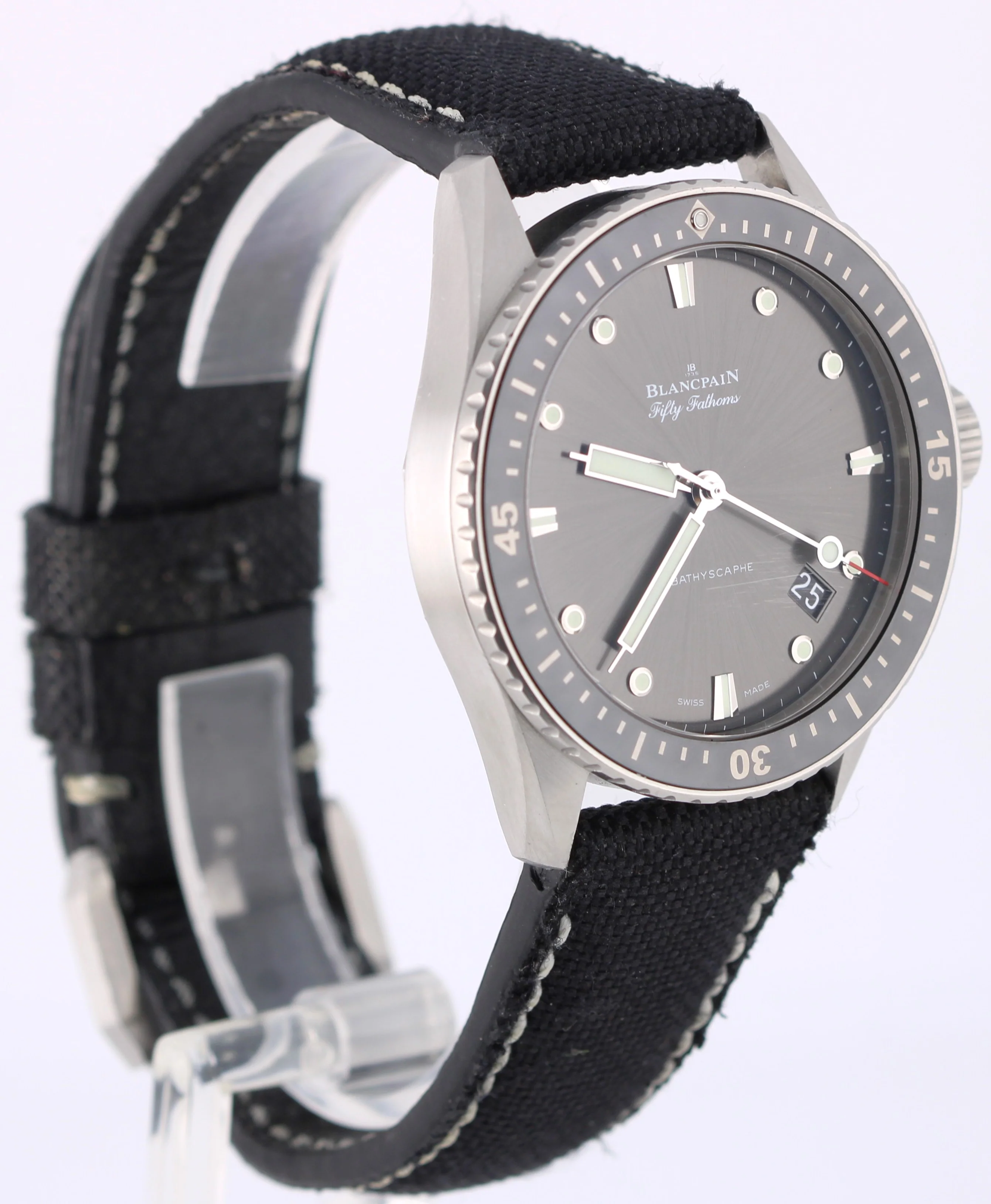 2016 PAPERS Blancpain Fifty Fathoms Bathyscaphe Grey 43mm 5000 1110 B52A BOX - Image 4