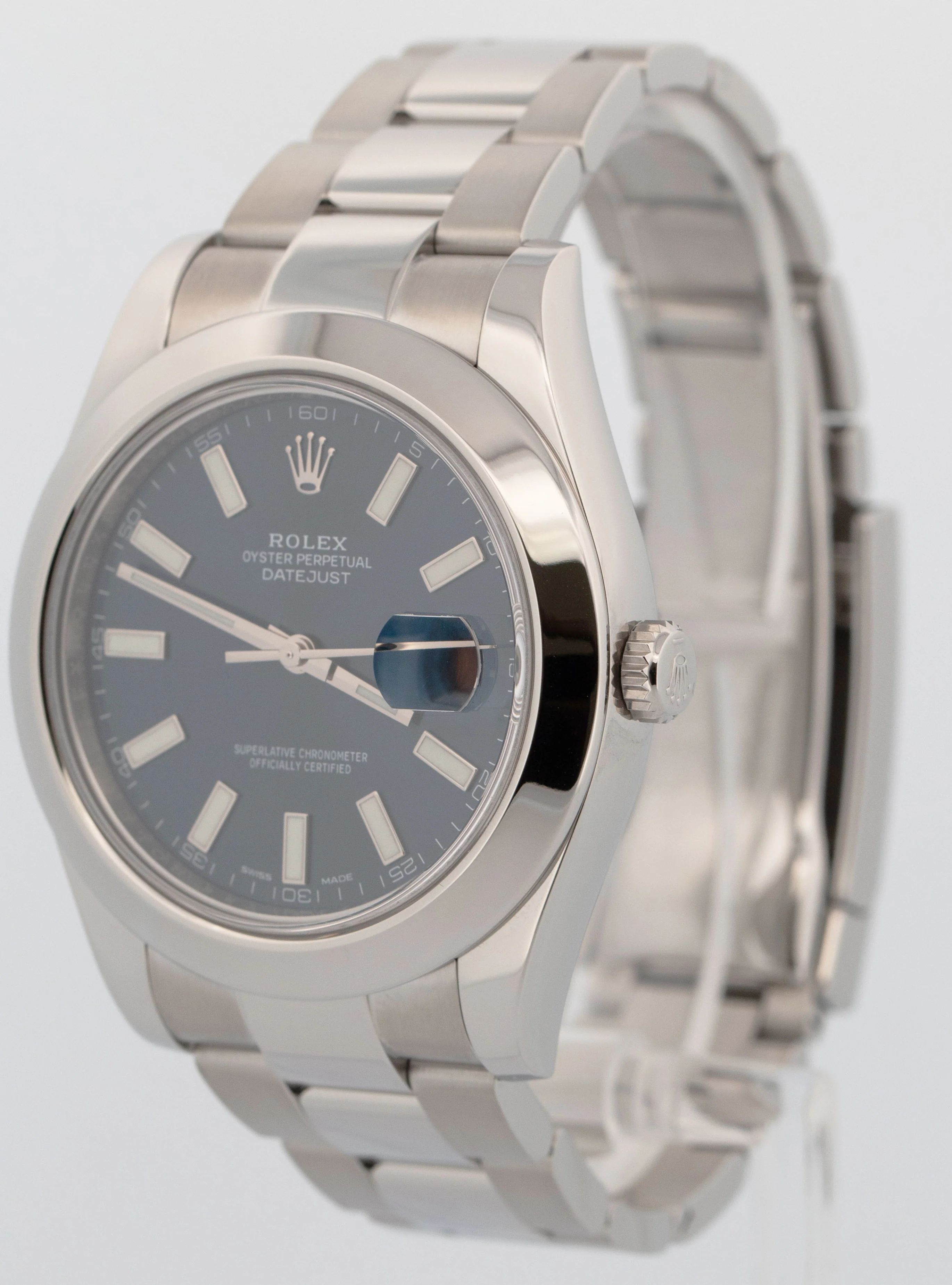 2016 PAPERS Rolex DateJust II 41mm BLUE Stainless Steel OYSTER 116300 Watch BOX - Image 3