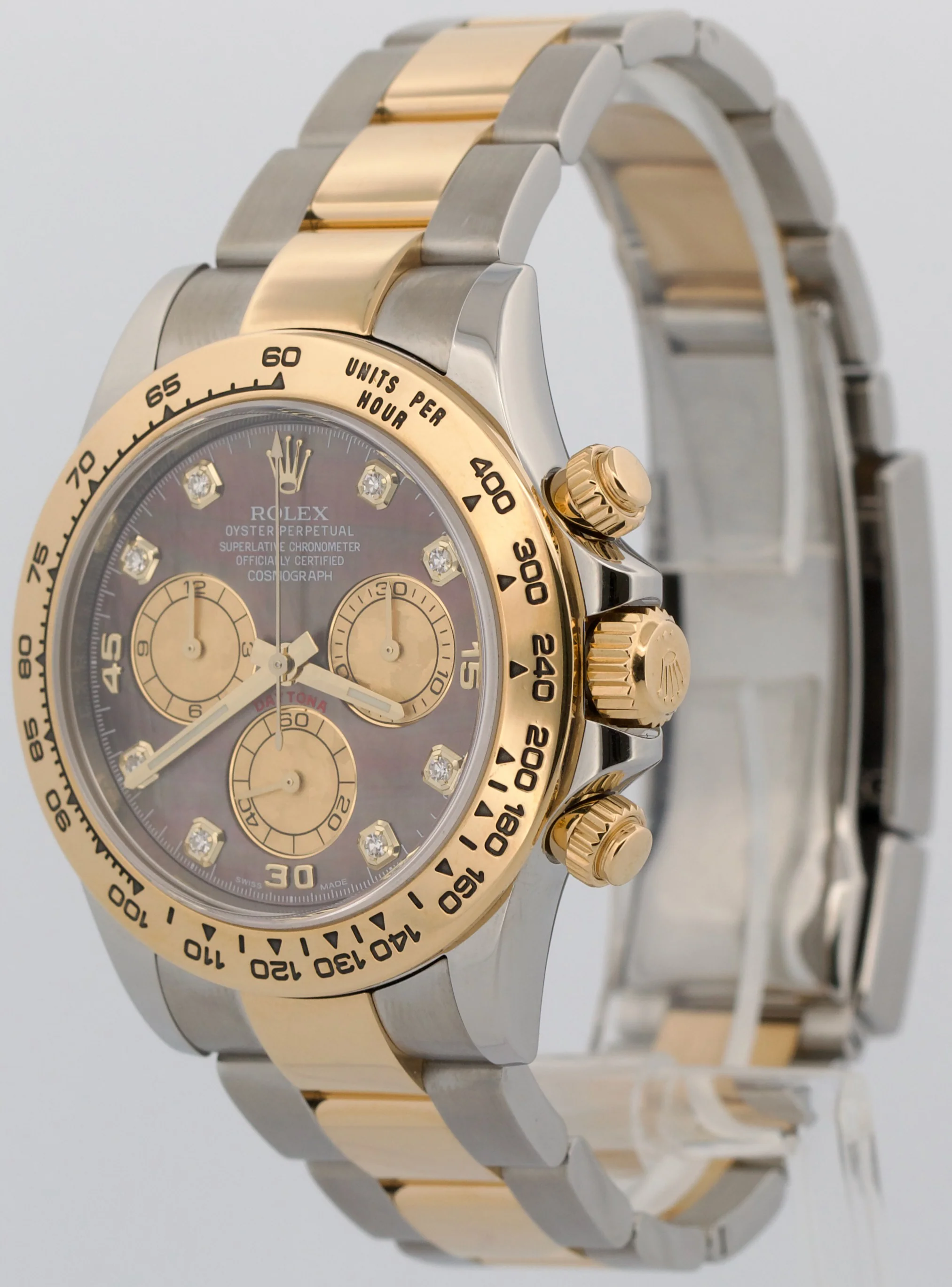 2016 PAPERS Rolex Daytona TAHITIAN MOP DIAMOND Steel 18K Yellow Gold 116503 BOX - Image 3