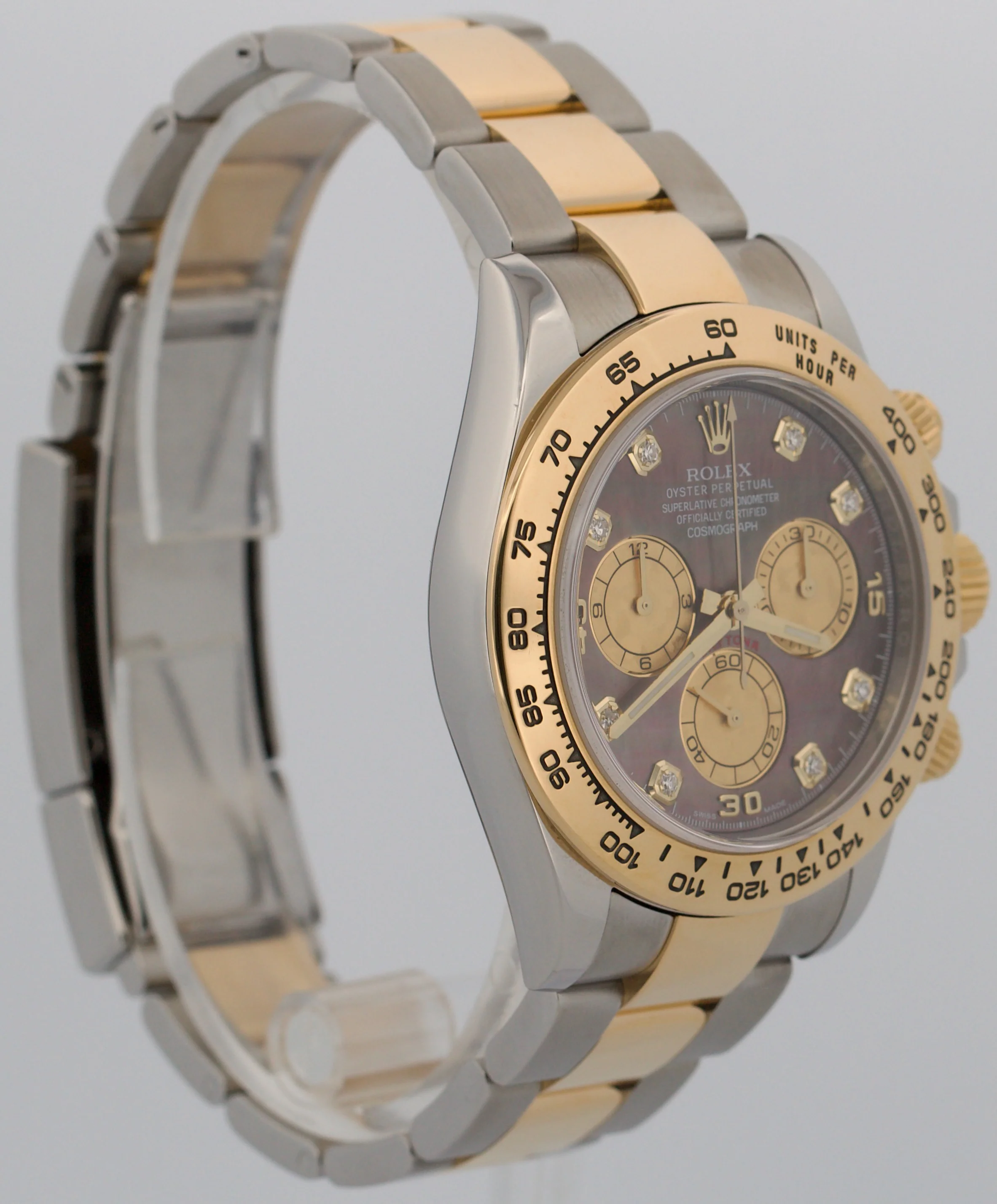 2016 PAPERS Rolex Daytona TAHITIAN MOP DIAMOND Steel 18K Yellow Gold 116503 BOX - Image 4