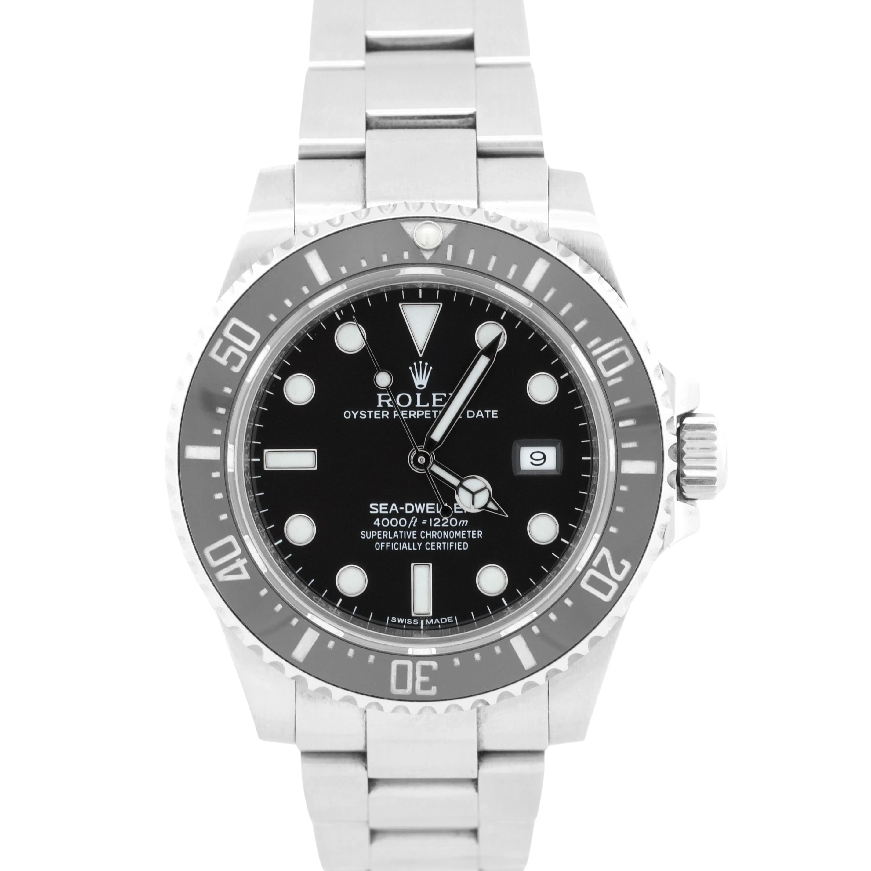 2017 PAPERS Rolex Sea-Dweller 4000 BLACK 40mm Ceramic Steel SD4K 116600 BOX