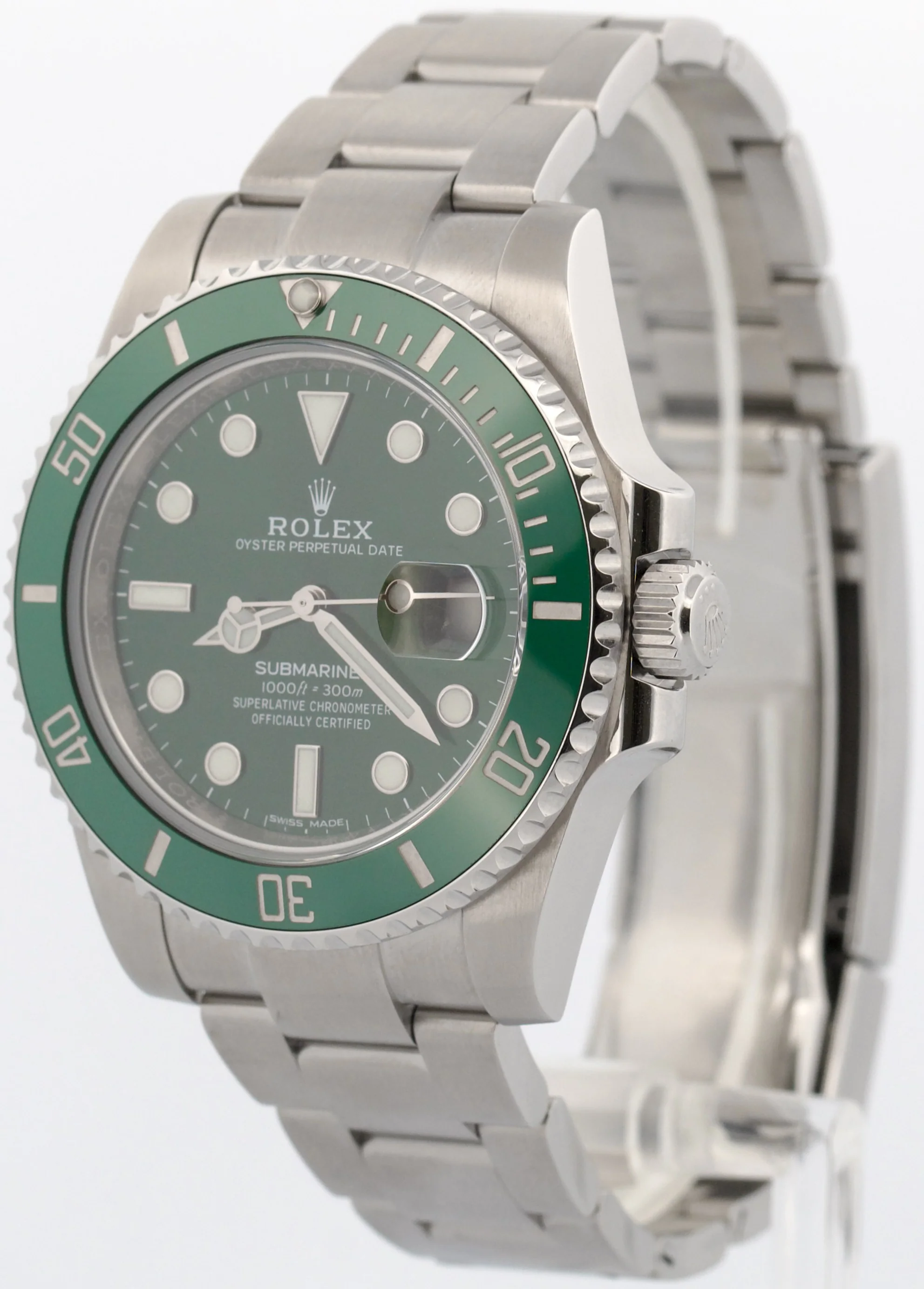 2017 PAPERS Rolex Submariner HULK Ceramic Steel Green 40mm 116610 LV Watch BOX - Image 3