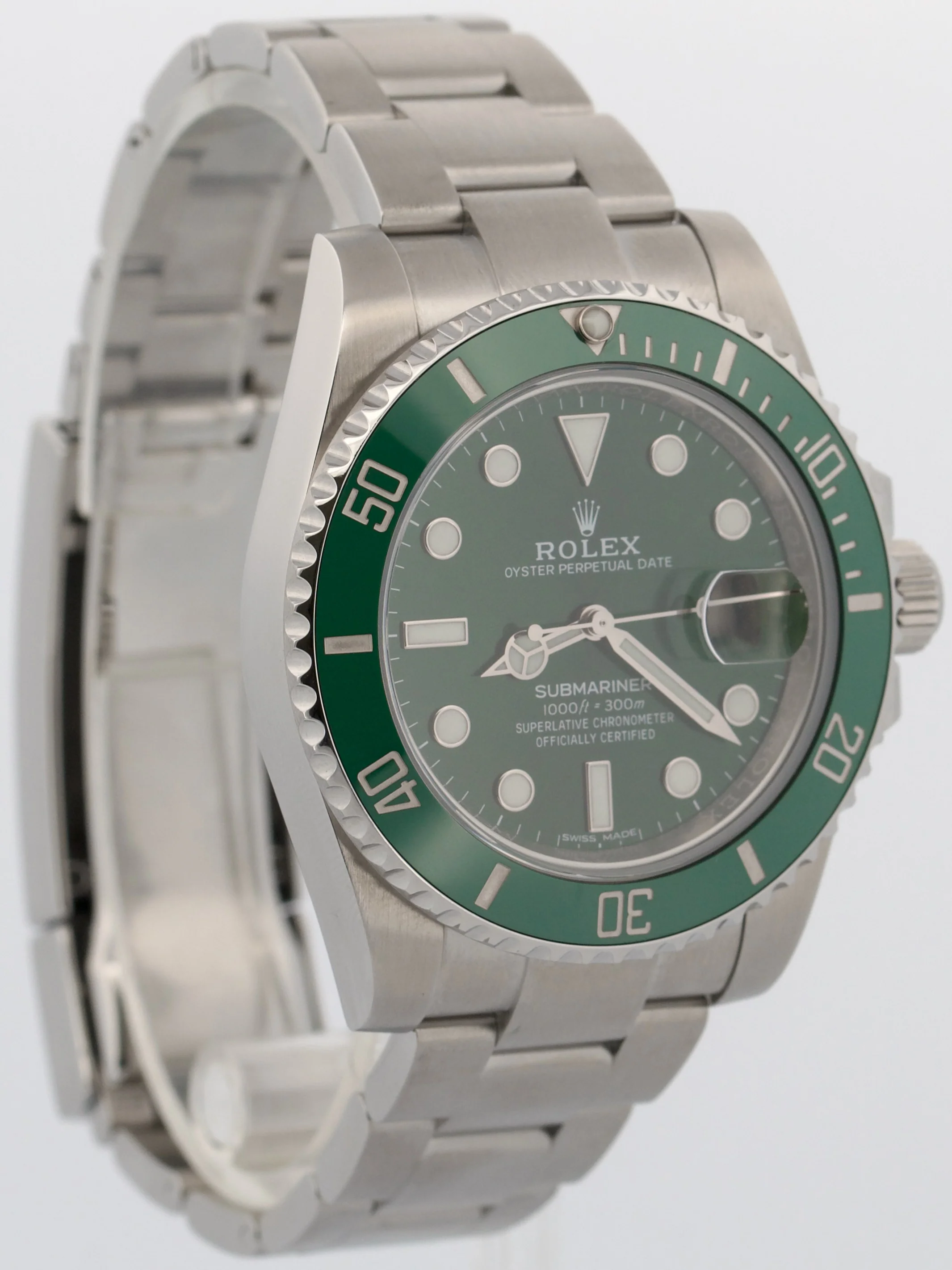 2017 PAPERS Rolex Submariner HULK Ceramic Steel Green 40mm 116610 LV Watch BOX - Image 4