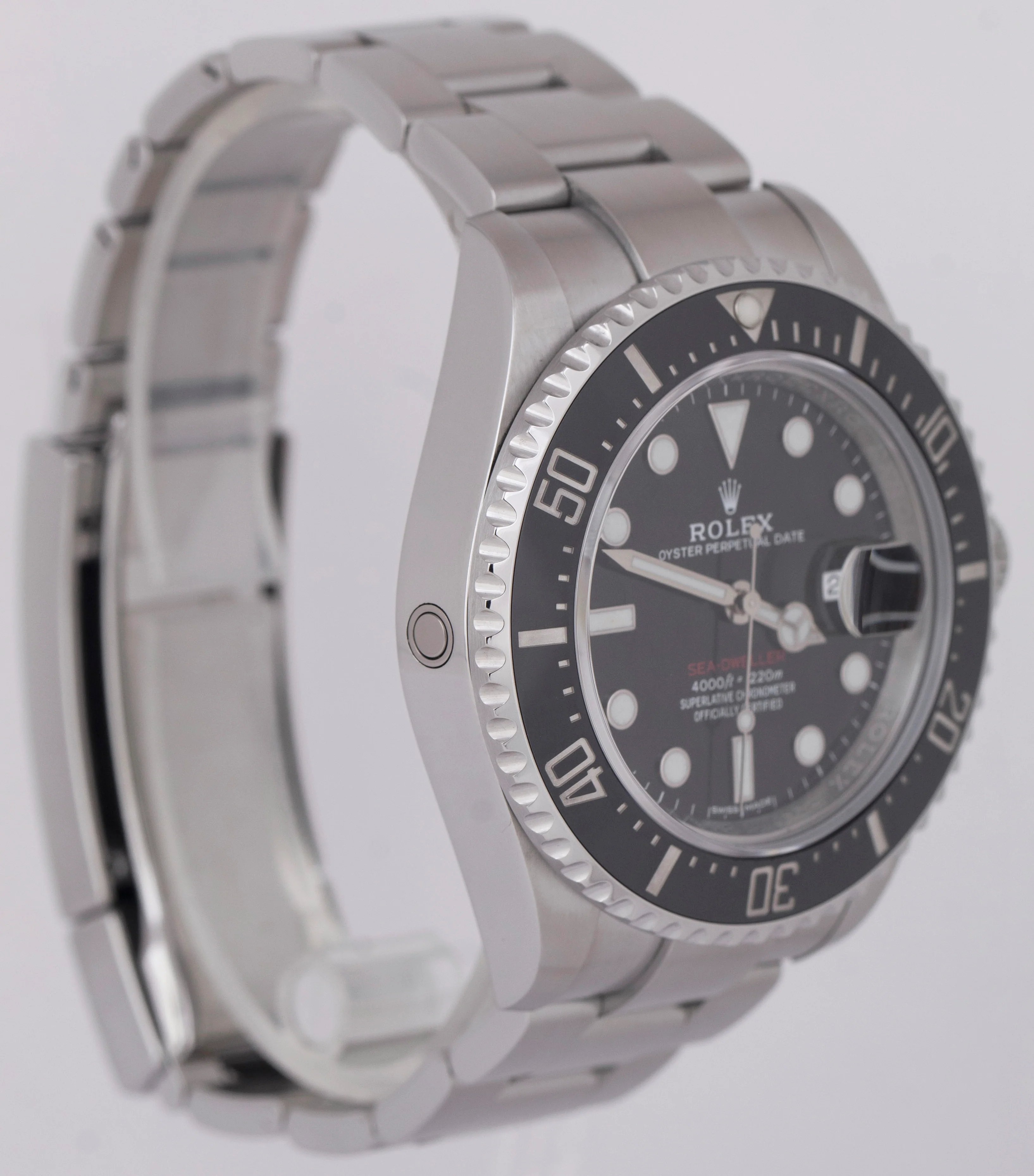 2017 Rolex 'Red' Sea-Dweller 126600 Black Mark I Stainless Steel 43mm MK1 Watch - Image 3