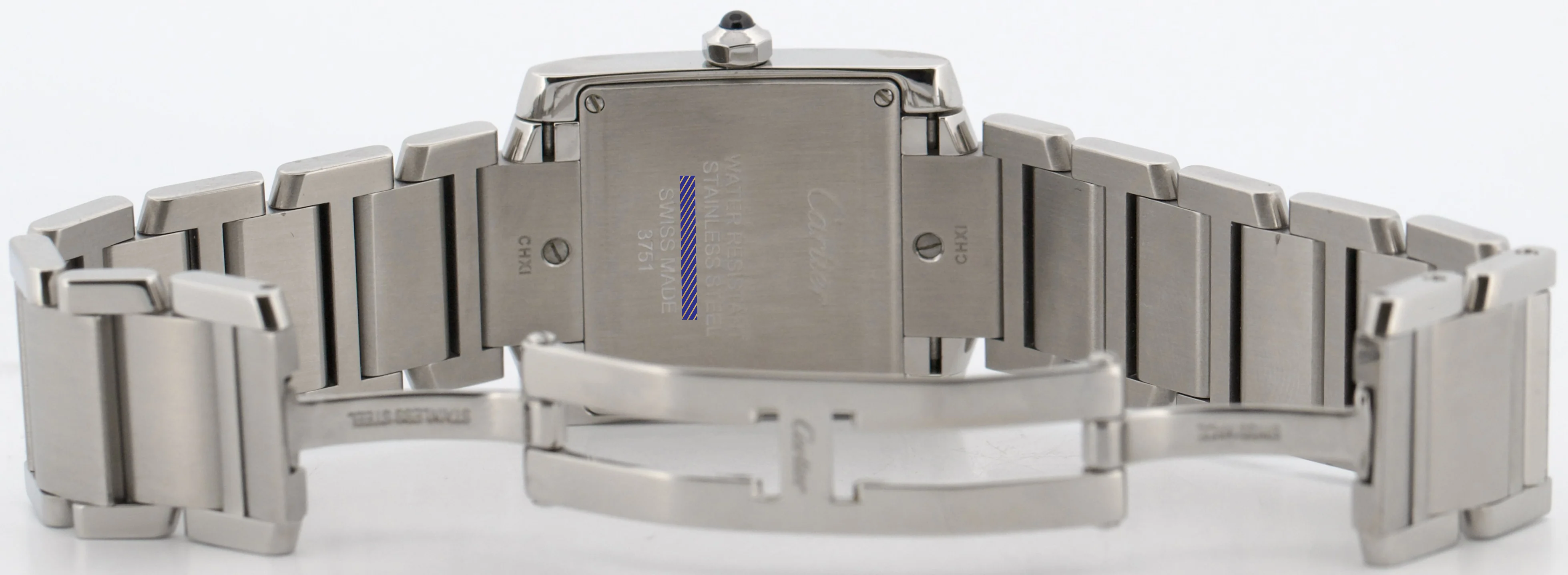 2018 PAPERS Ladies Cartier Tank Francaise 25mm DIAMOND Steel W4TA0009 3751 BOX - Image 9