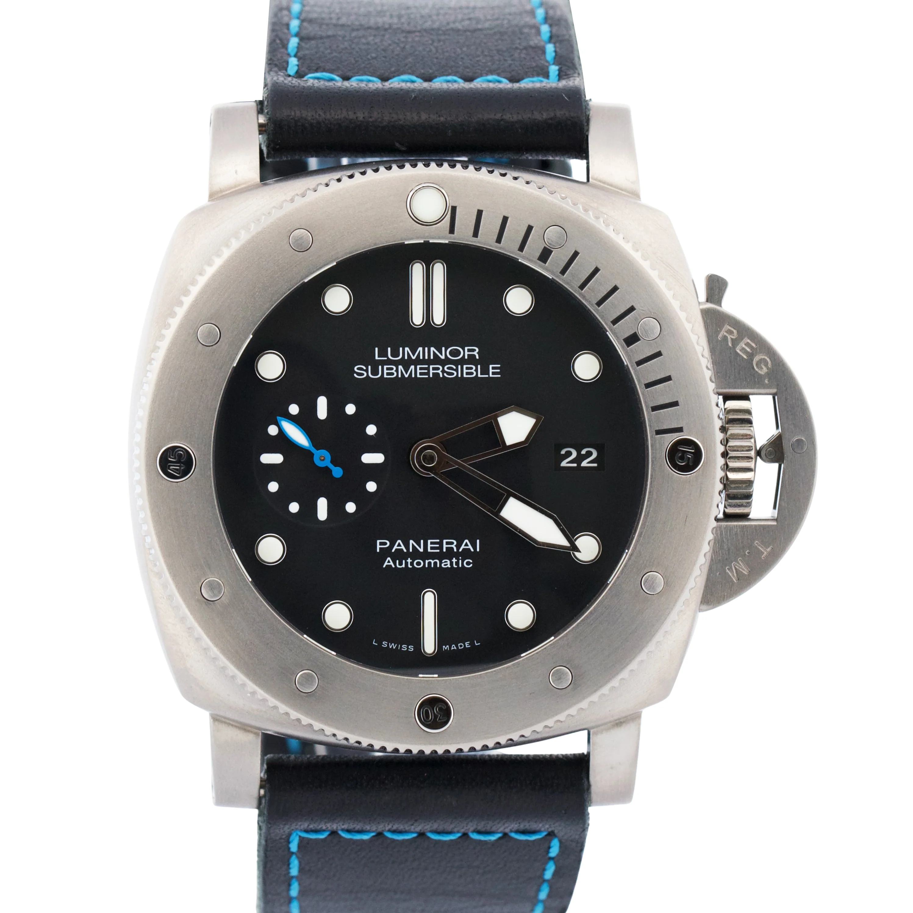 2018 PAPERS Panerai Luminor Submersible 1950 Titanium Rubber 47mm PAM01305 BOX