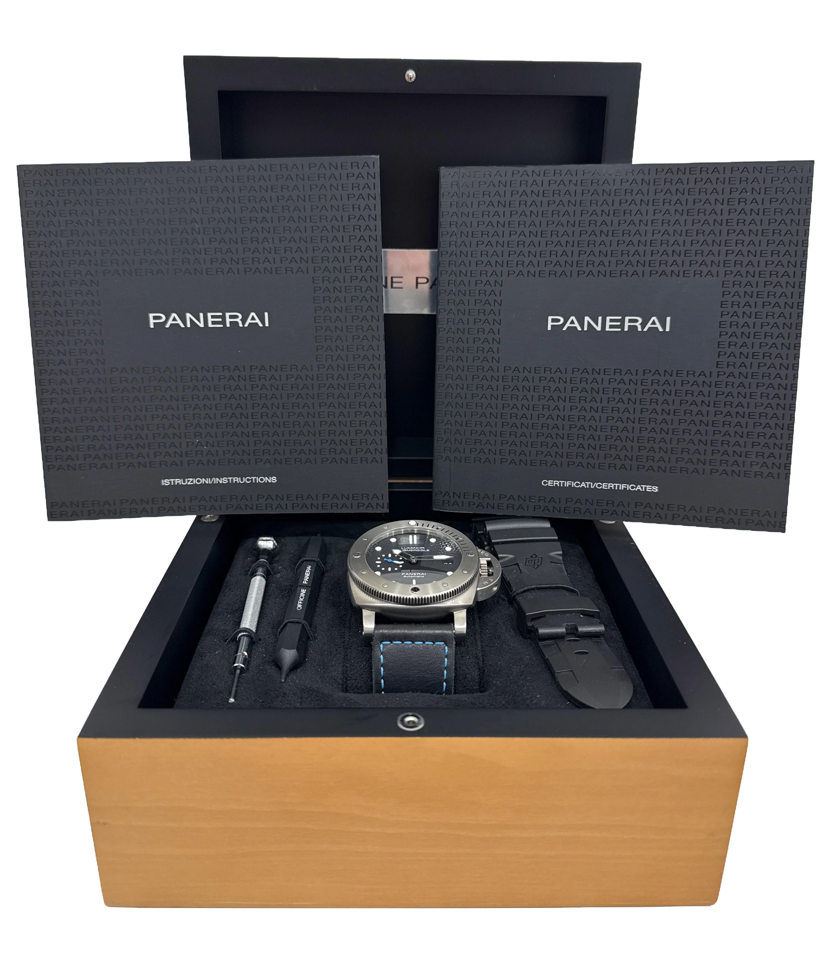 2018 PAPERS Panerai Luminor Submersible 1950 Titanium Rubber 47mm PAM01305 BOX - Image 2
