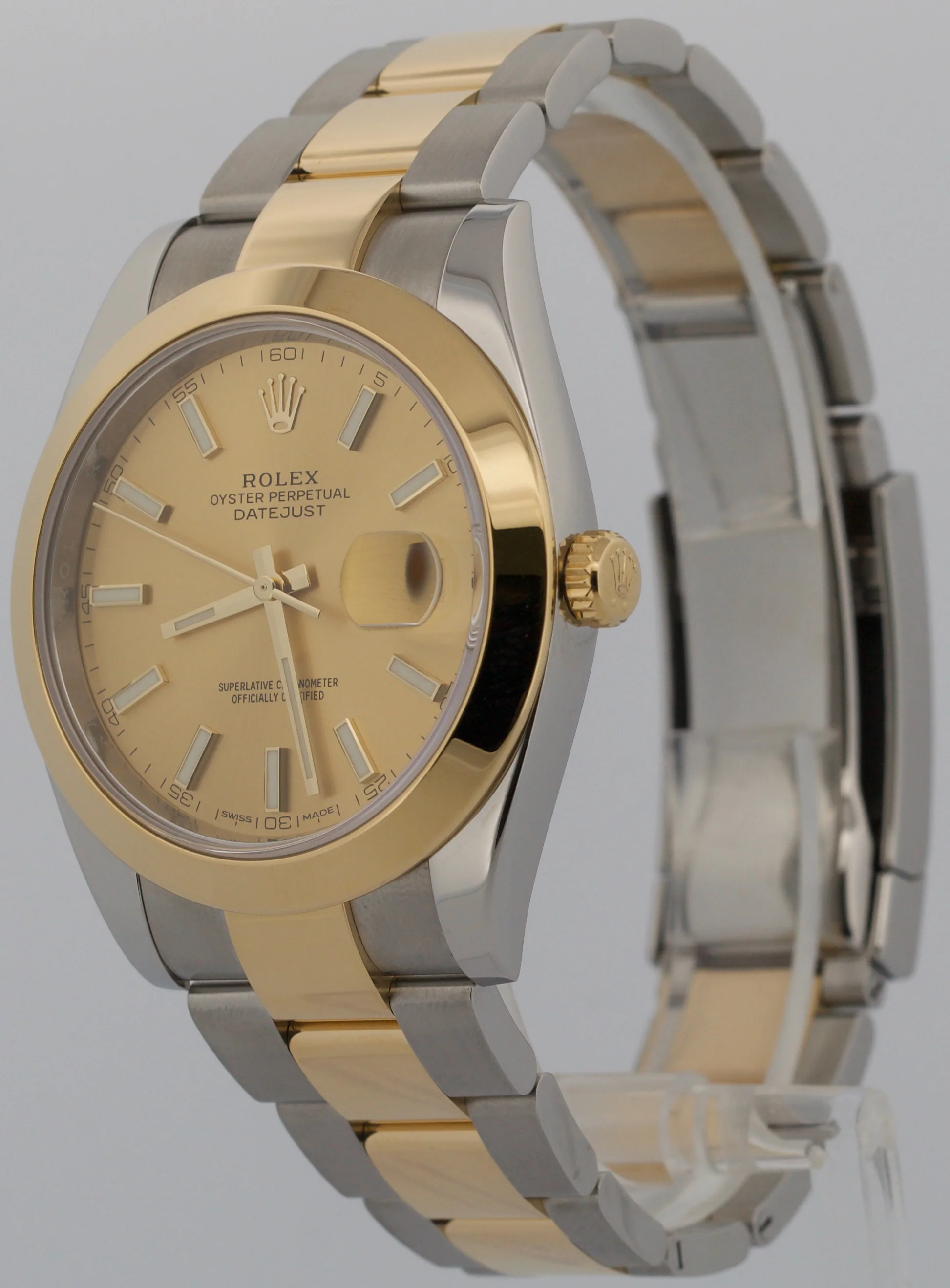 2018 PAPERS Rolex DateJust CHAMPAGNE 18K Gold Steel OYSTER 41mm 126303 Watch BOX - Image 3