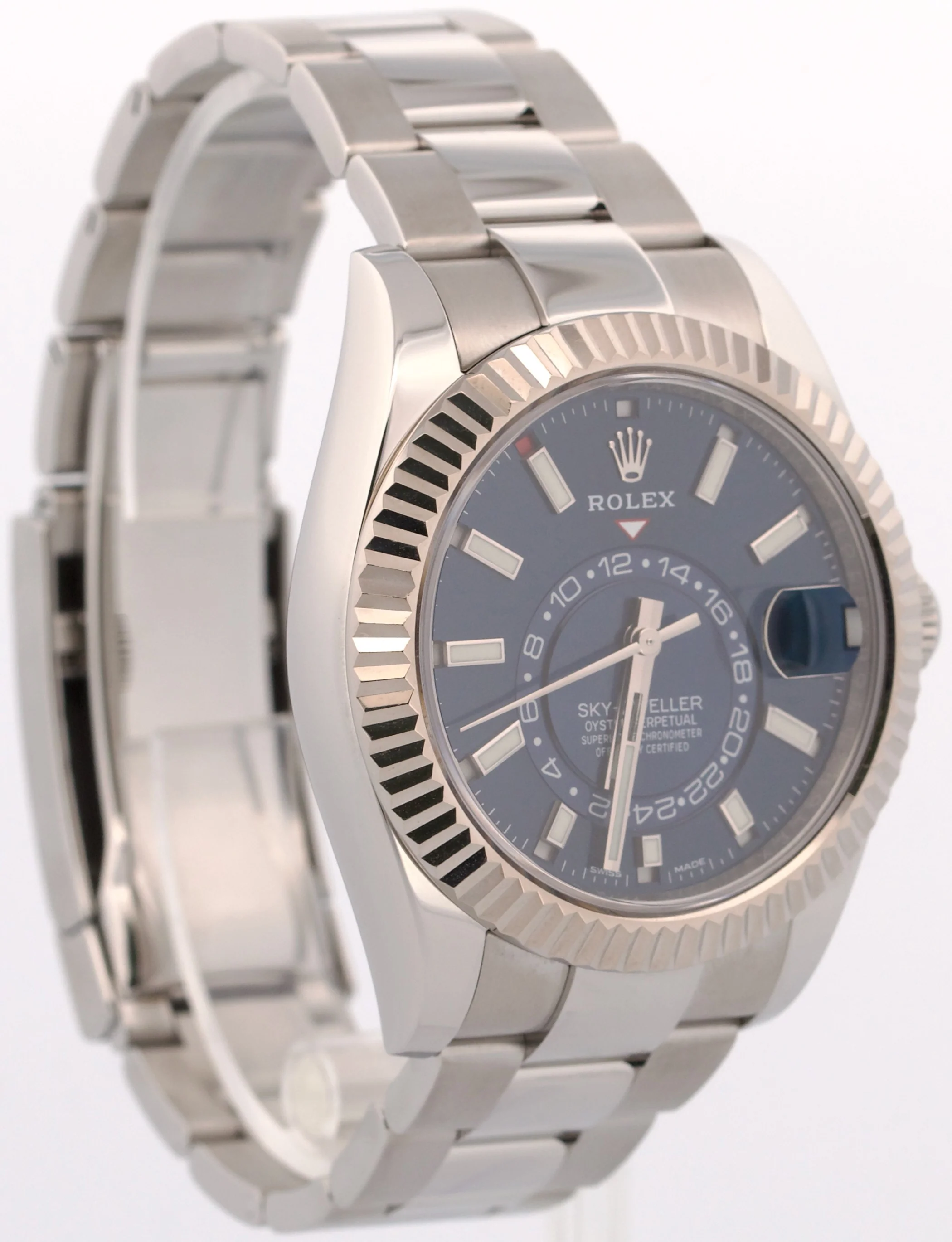 2018 PAPERS Rolex Sky-Dweller BLUE Steel 18K White Gold 42mm OYSTER 326934 BOX - Image 4