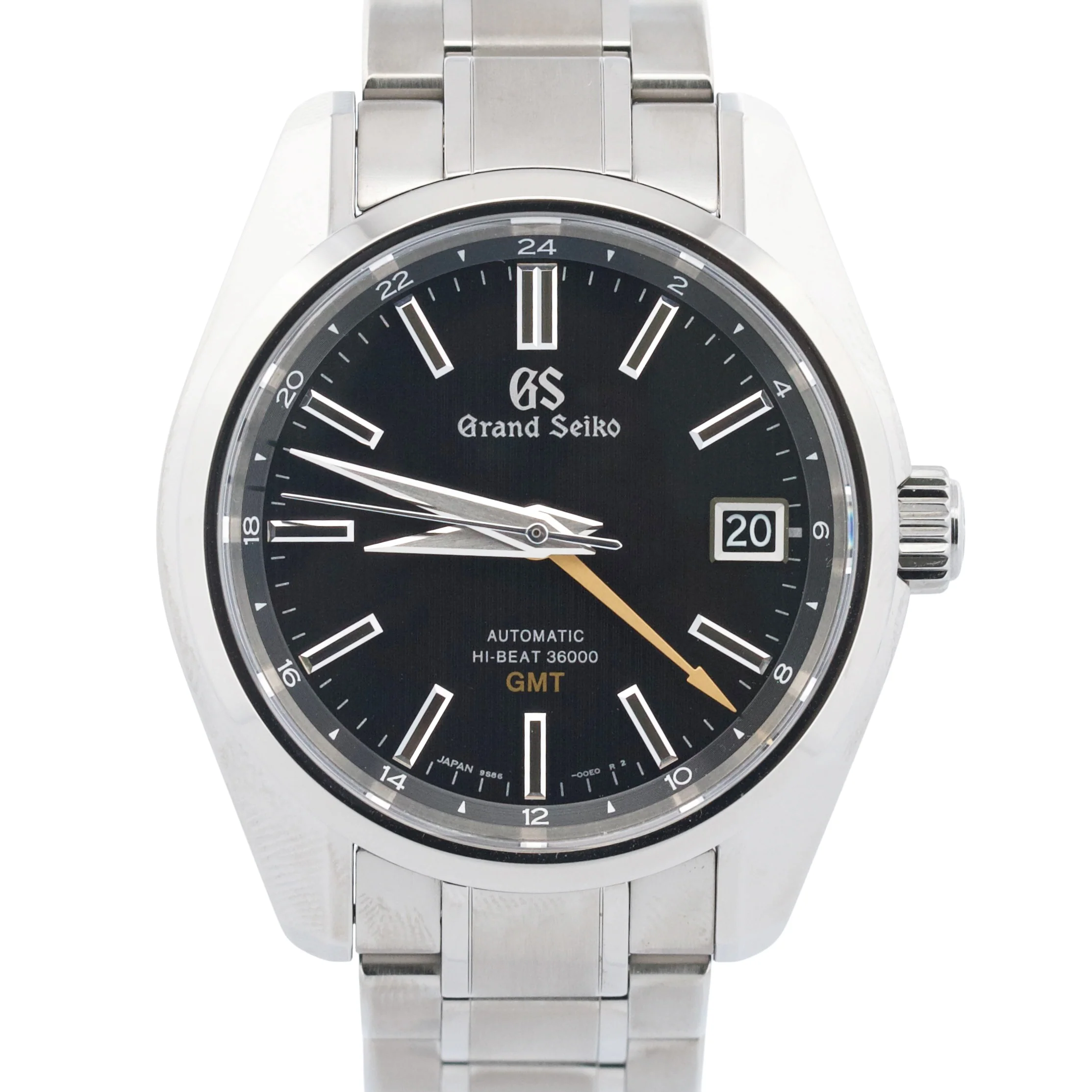 2019 PAPERS Grand Seiko Heritage Hi-Beat TITANIUM Black Orange SBGJ213 40mm BOX