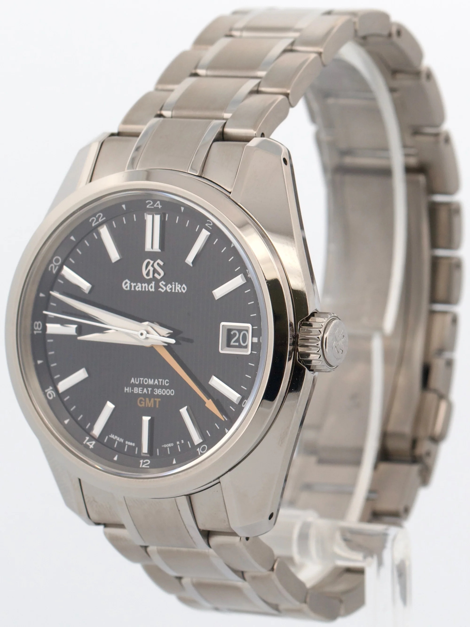2019 PAPERS Grand Seiko Heritage Hi-Beat TITANIUM Black Orange SBGJ213 40mm BOX - Image 3