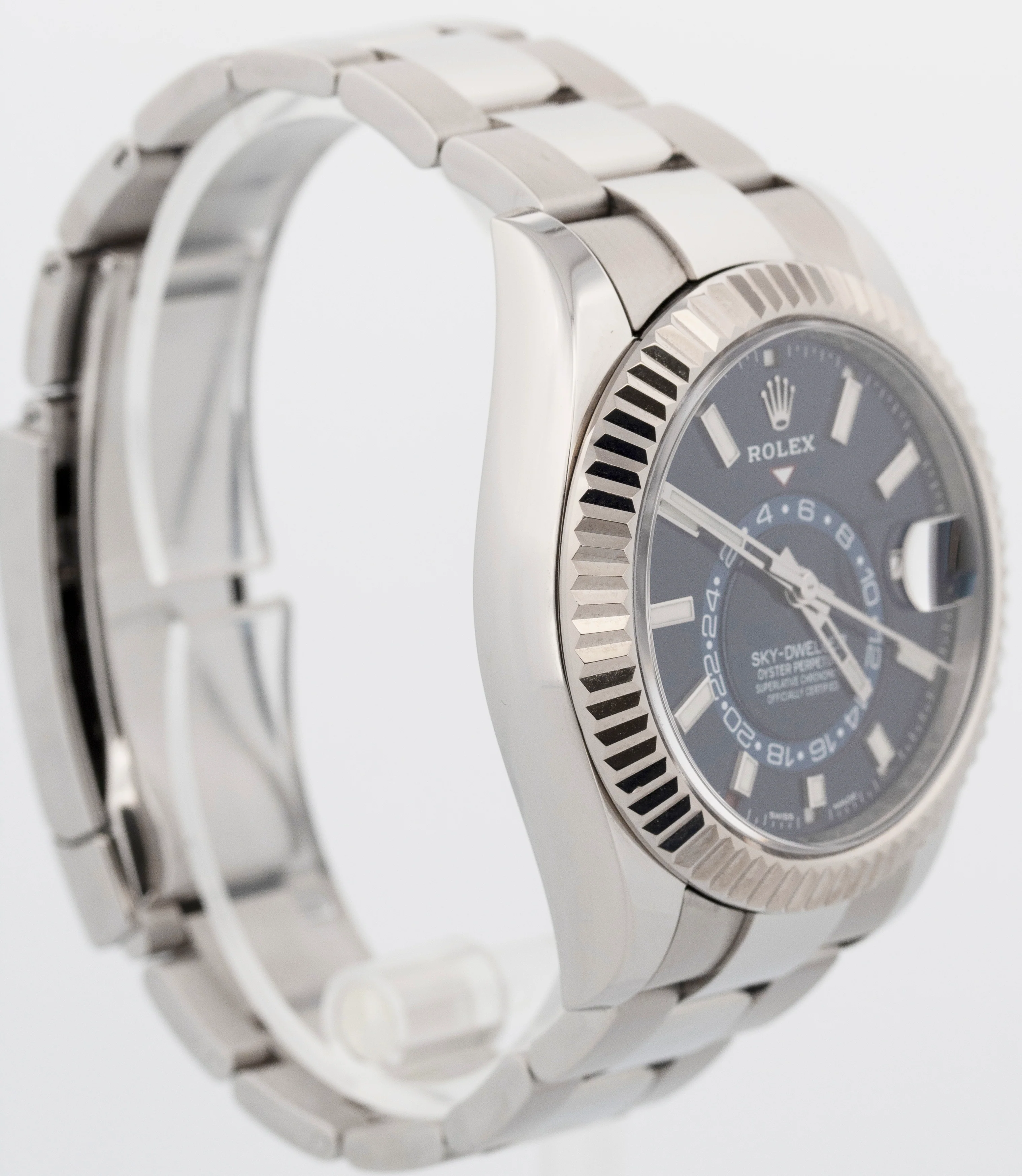 2019 PAPERS Rolex Sky-Dweller BLUE Steel 18K White Gold 42mm Oyster 326934 BOX - Image 5