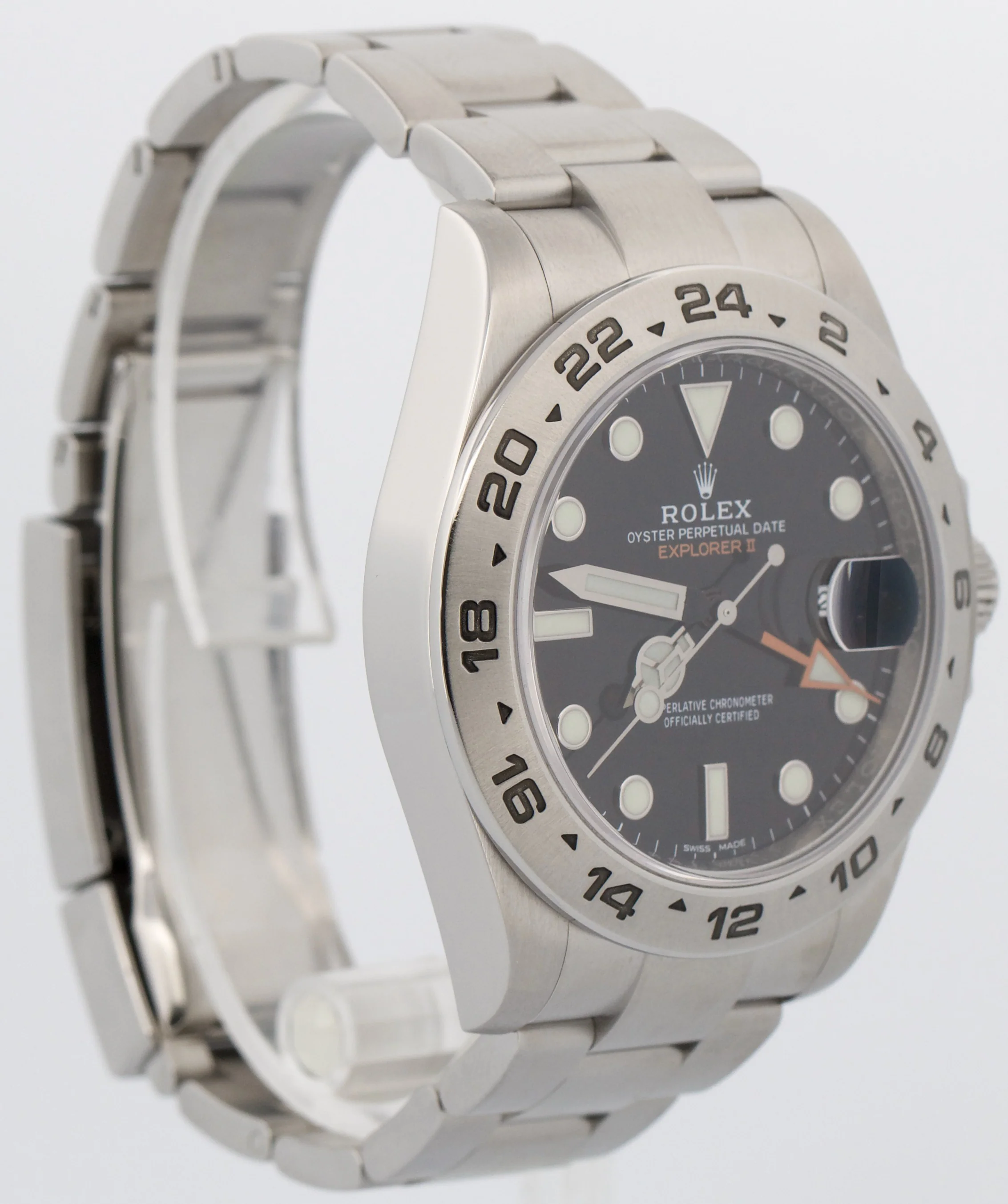 2020 NFC PAPERS Rolex Explorer II 42mm BLACK Orange Stainless Steel 216570 BOX - Image 4