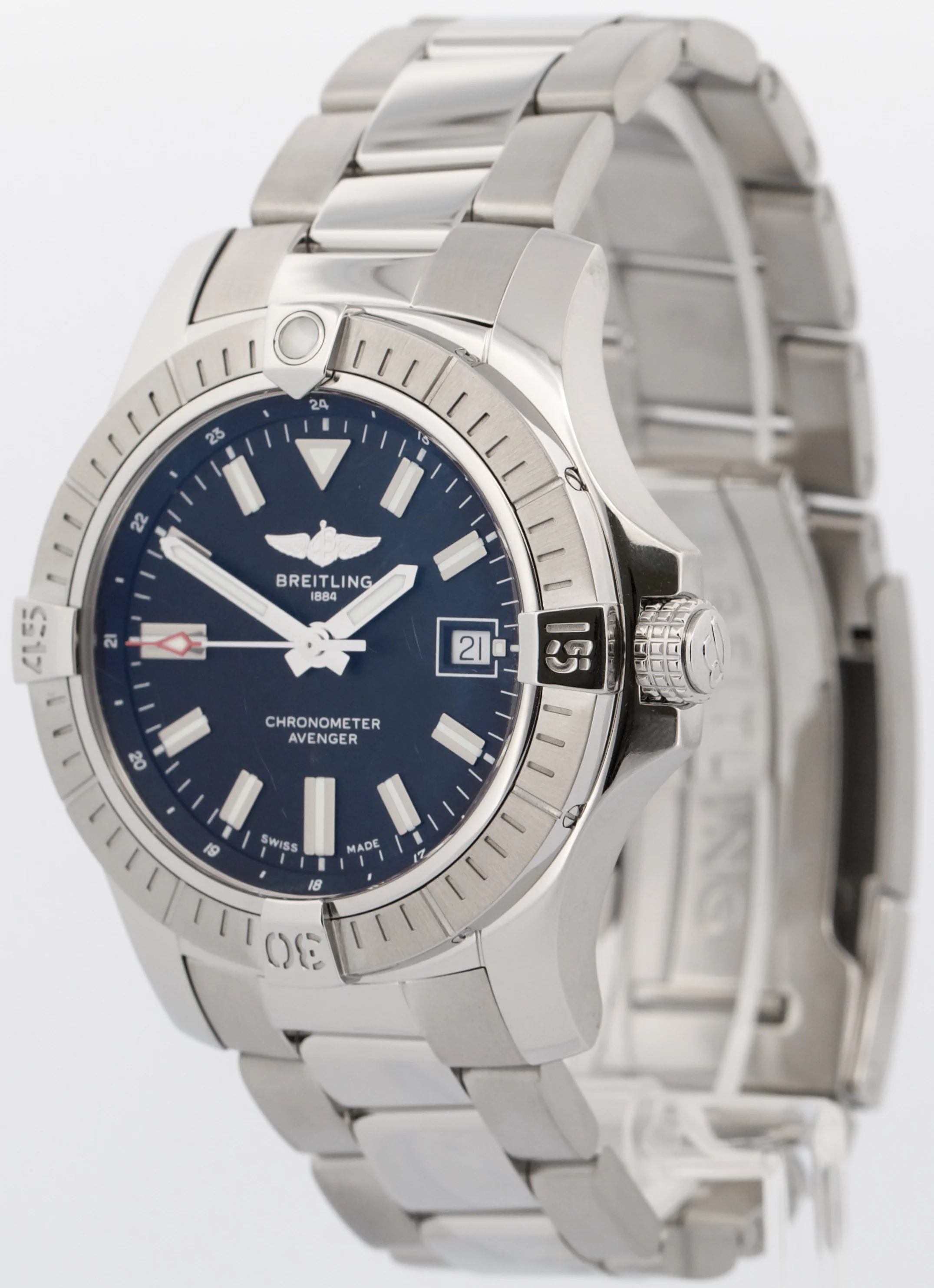 2020 PAPERS Breitling Avenger 43 BLACK Stainless Steel 43mm Watch A17318 BOX - Image 3