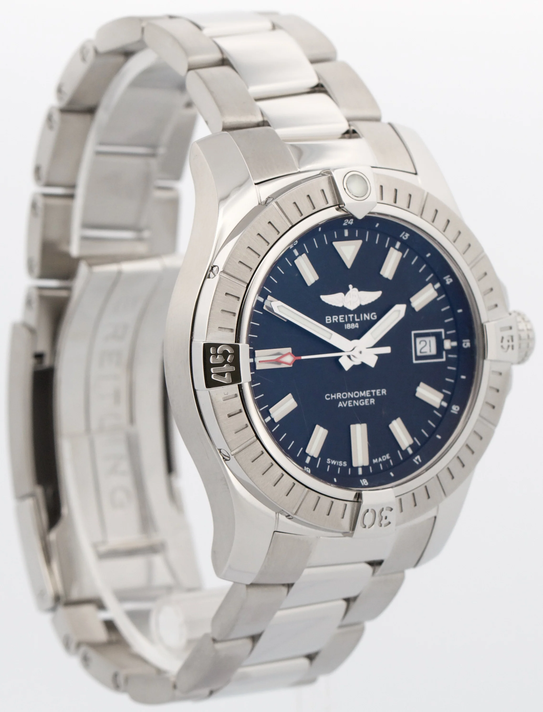 2020 PAPERS Breitling Avenger 43 BLACK Stainless Steel 43mm Watch A17318 BOX - Image 4