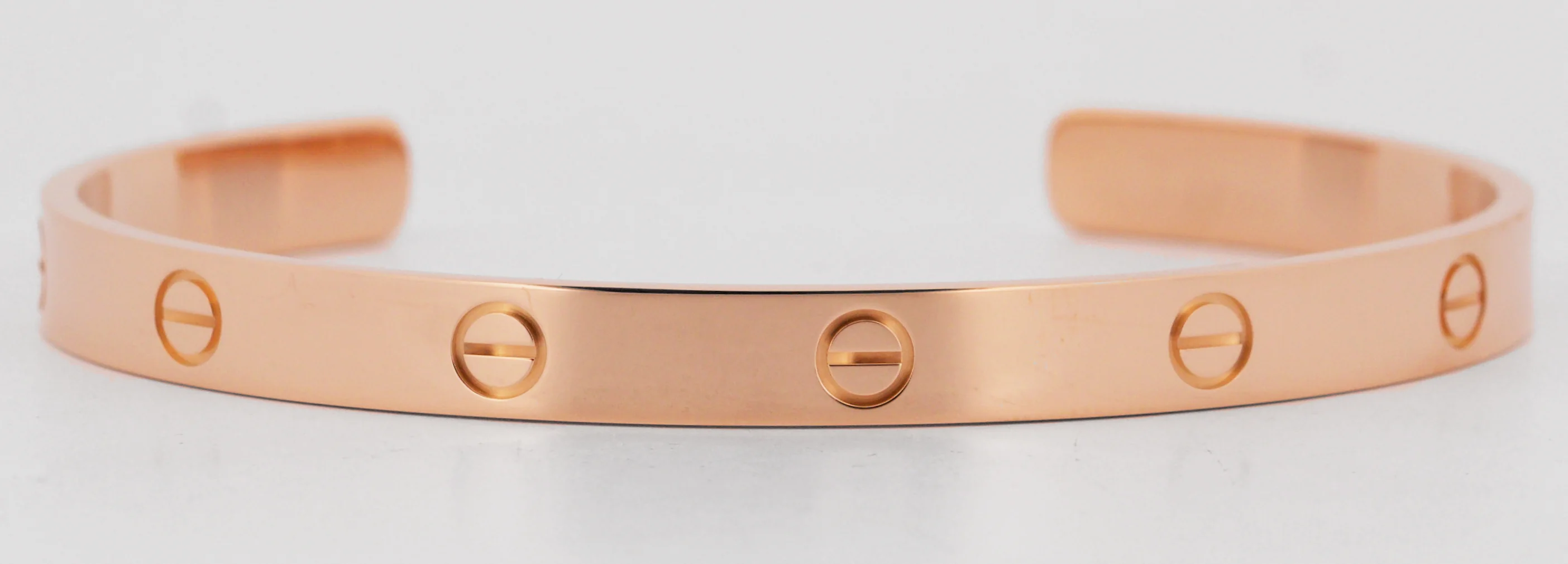 2020 PAPERS Cartier LOVE CUFF Bracelet Solid 18K Rose Gold Size 20 AU 750 BOX - Image 3