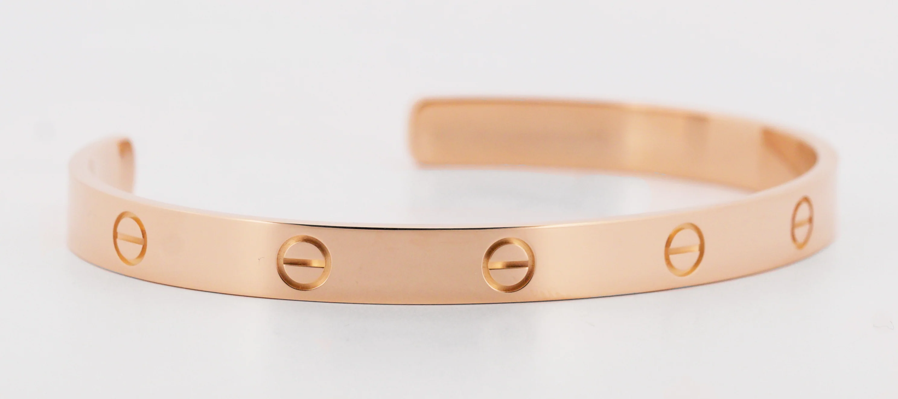 2020 PAPERS Cartier LOVE CUFF Bracelet Solid 18K Rose Gold Size 20 AU 750 BOX - Image 4