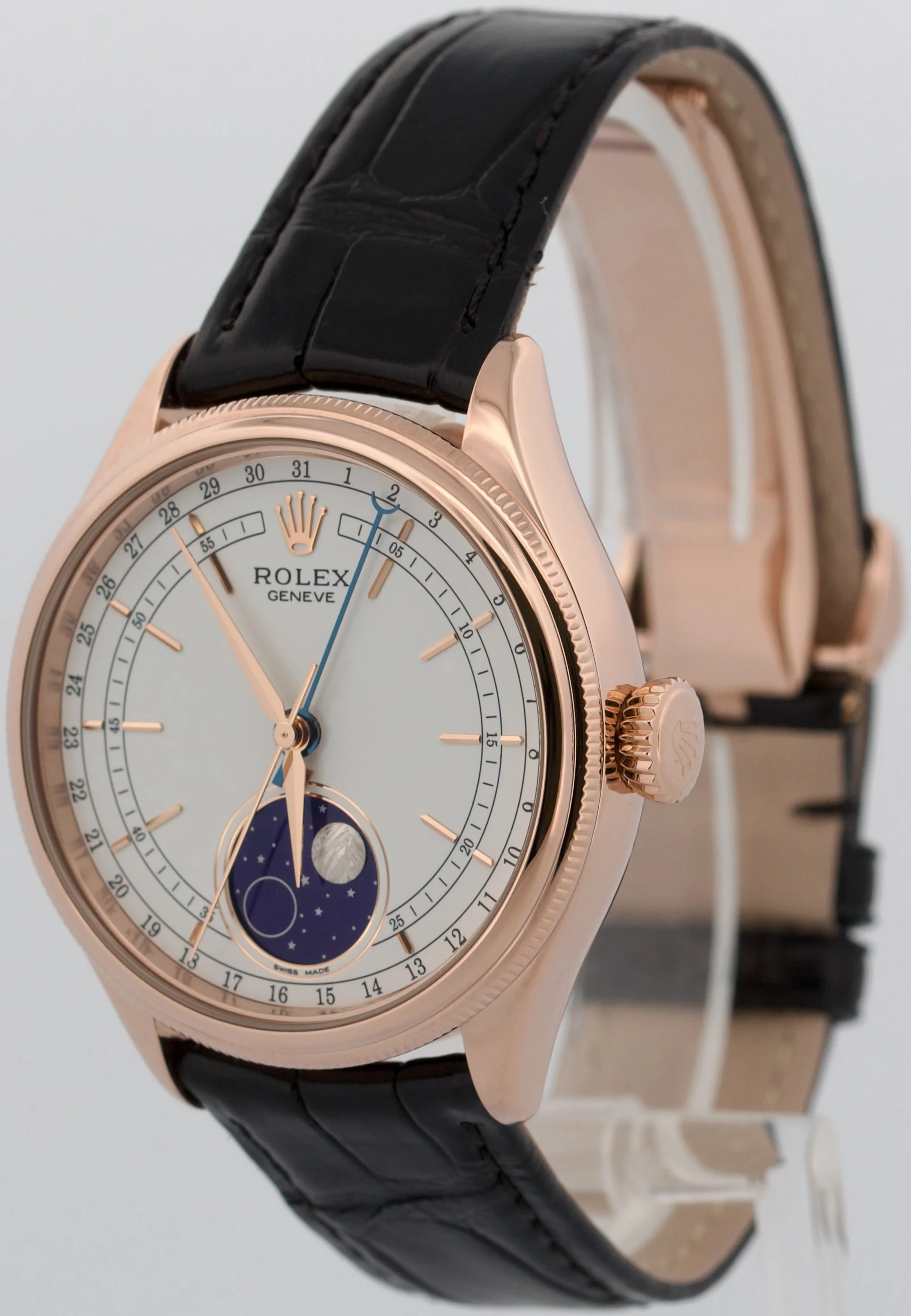 2020 PAPERS Rolex Cellini Moonphase WHITE 18K Everose Gold 39mm 50535 Watch BOX - Image 3