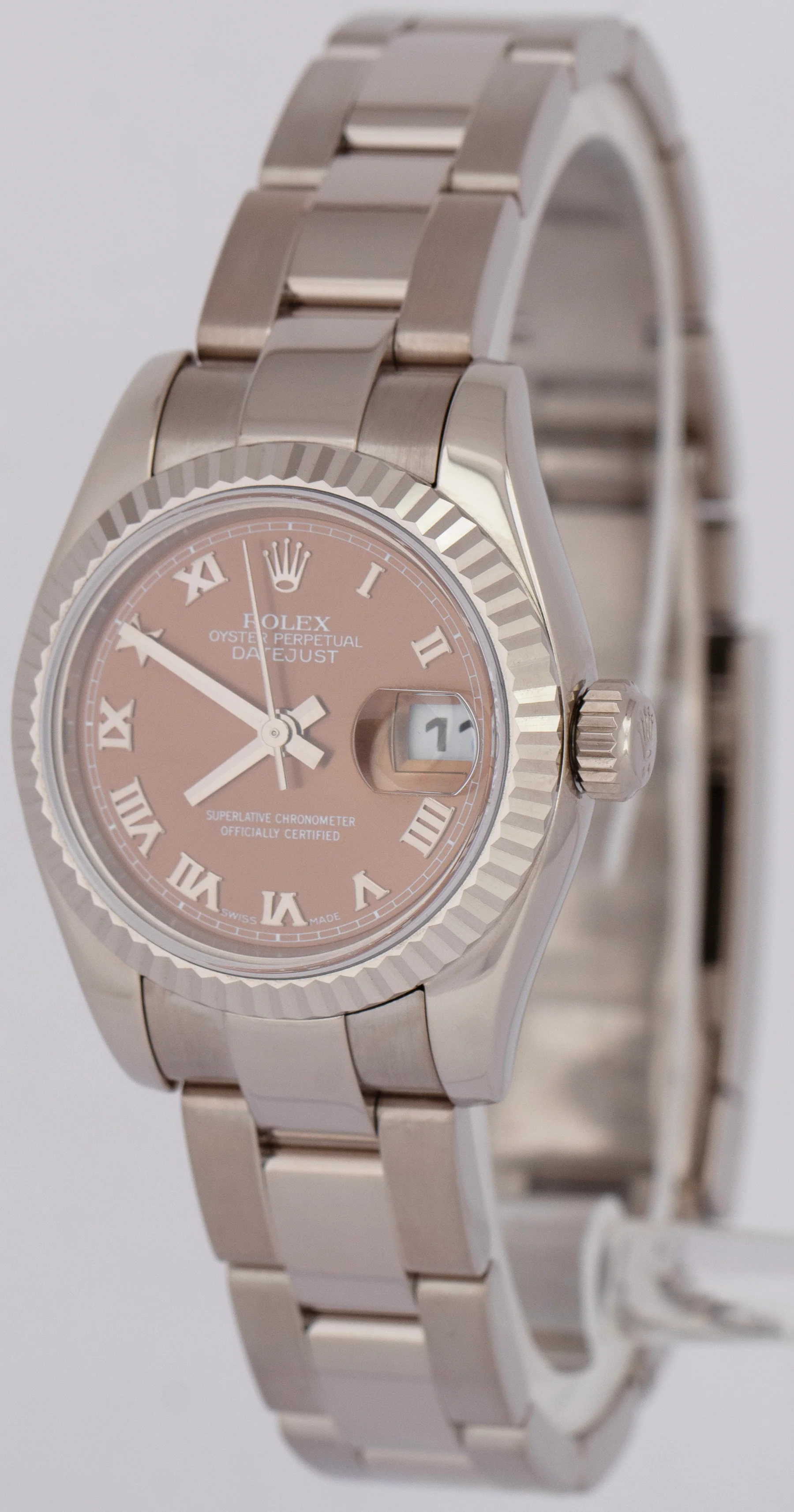2020 PAPERS Rolex DateJust 26mm Copper Dial Oyster 18K White Gold 179179 BOX - Image 3