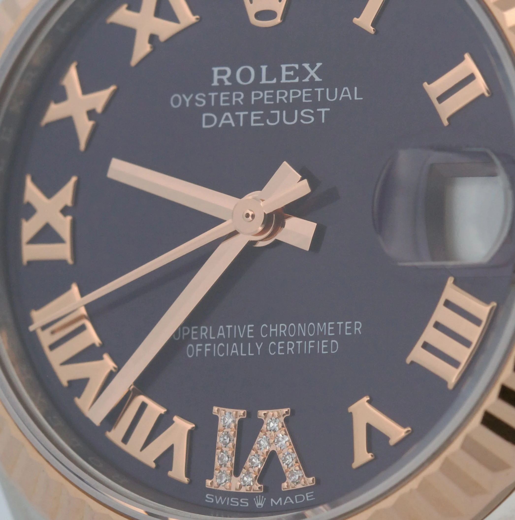2020 PAPERS Rolex DateJust 31mm PURPLE DIAMOND Jubilee 18K Gold Steel 278271 BOX - Image 10