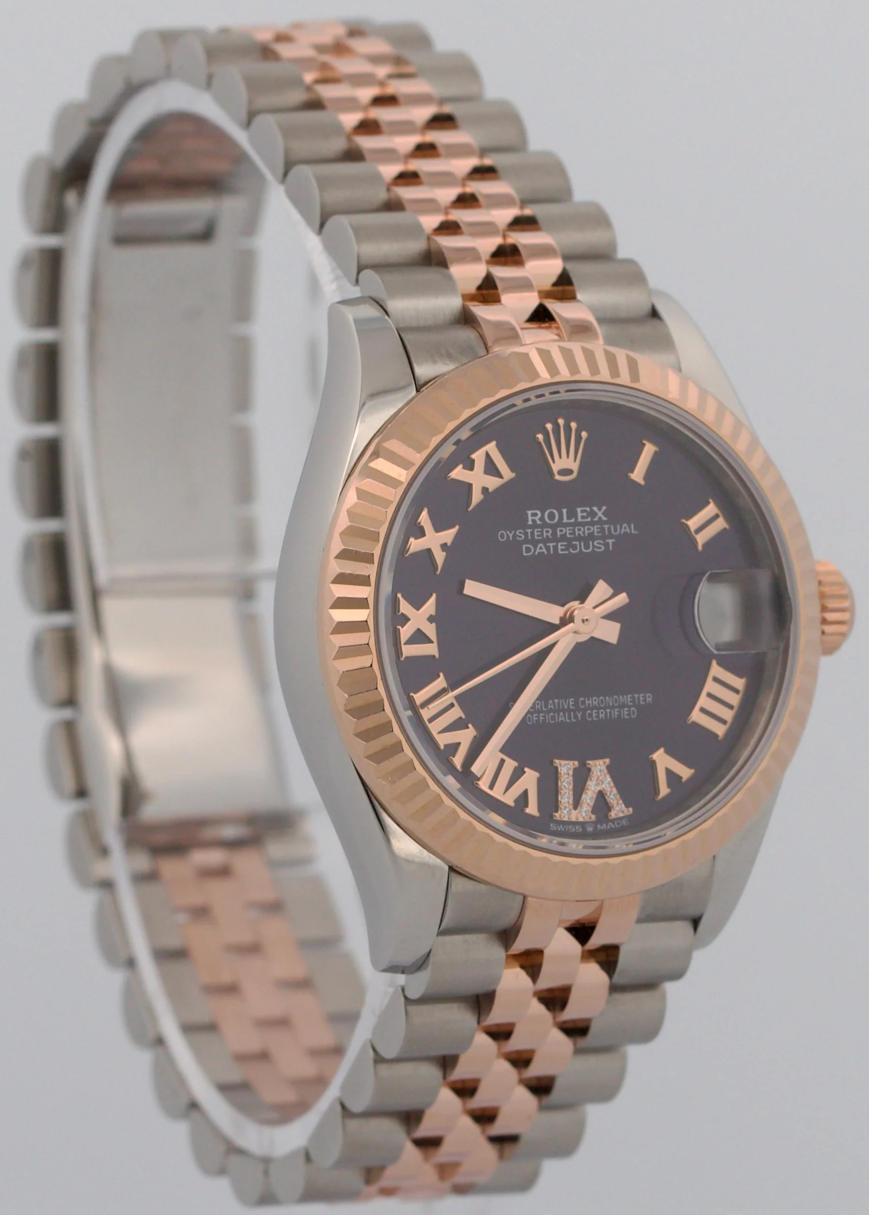 2020 PAPERS Rolex DateJust 31mm PURPLE DIAMOND Jubilee 18K Gold Steel 278271 BOX - Image 4