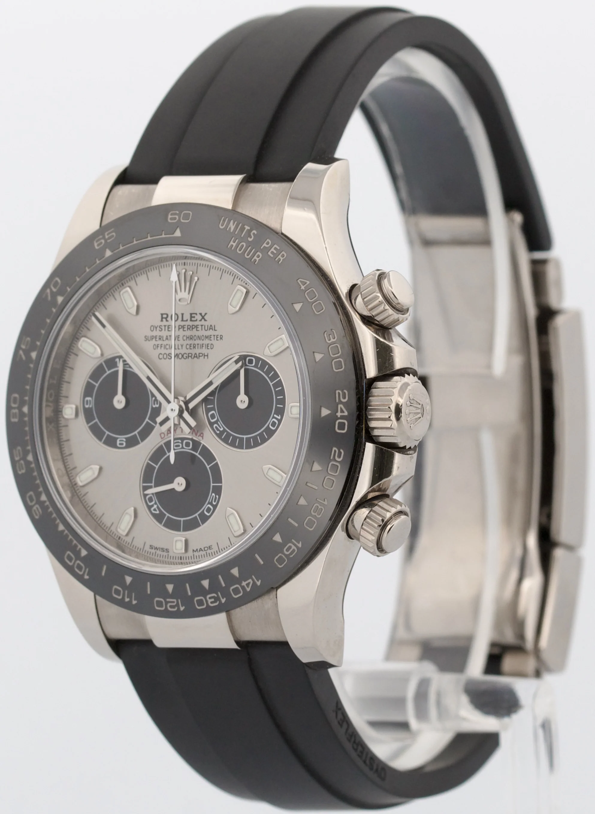 2020 PAPERS Rolex Daytona SILVER GHOST 18K Gold Oysterflex 40mm 116519 LN BOX - Image 3