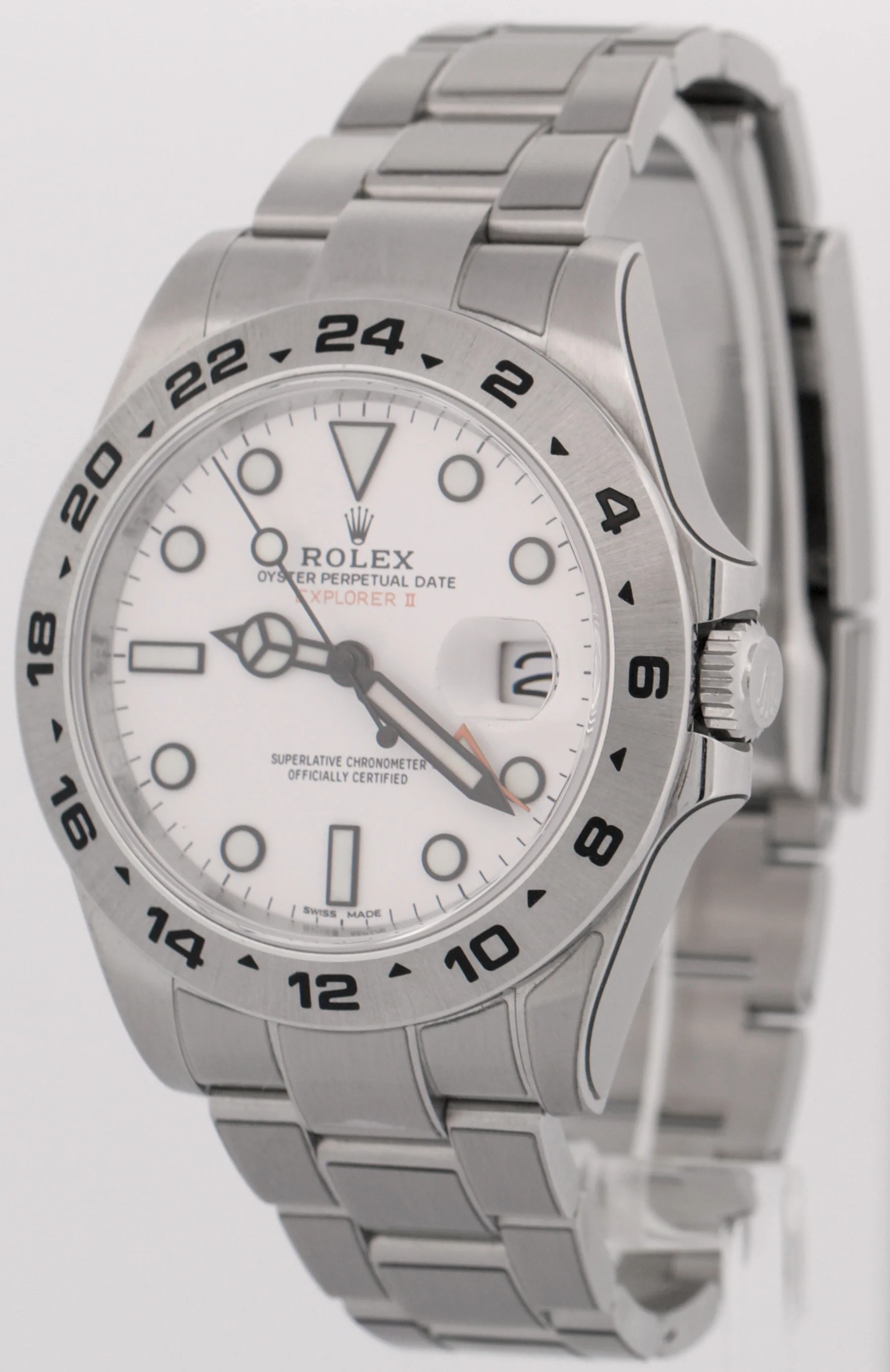 2020 PAPERS Rolex Explorer II 42mm 216570 POLAR WHITE Orange Steel GMT Watch BOX - Image 3