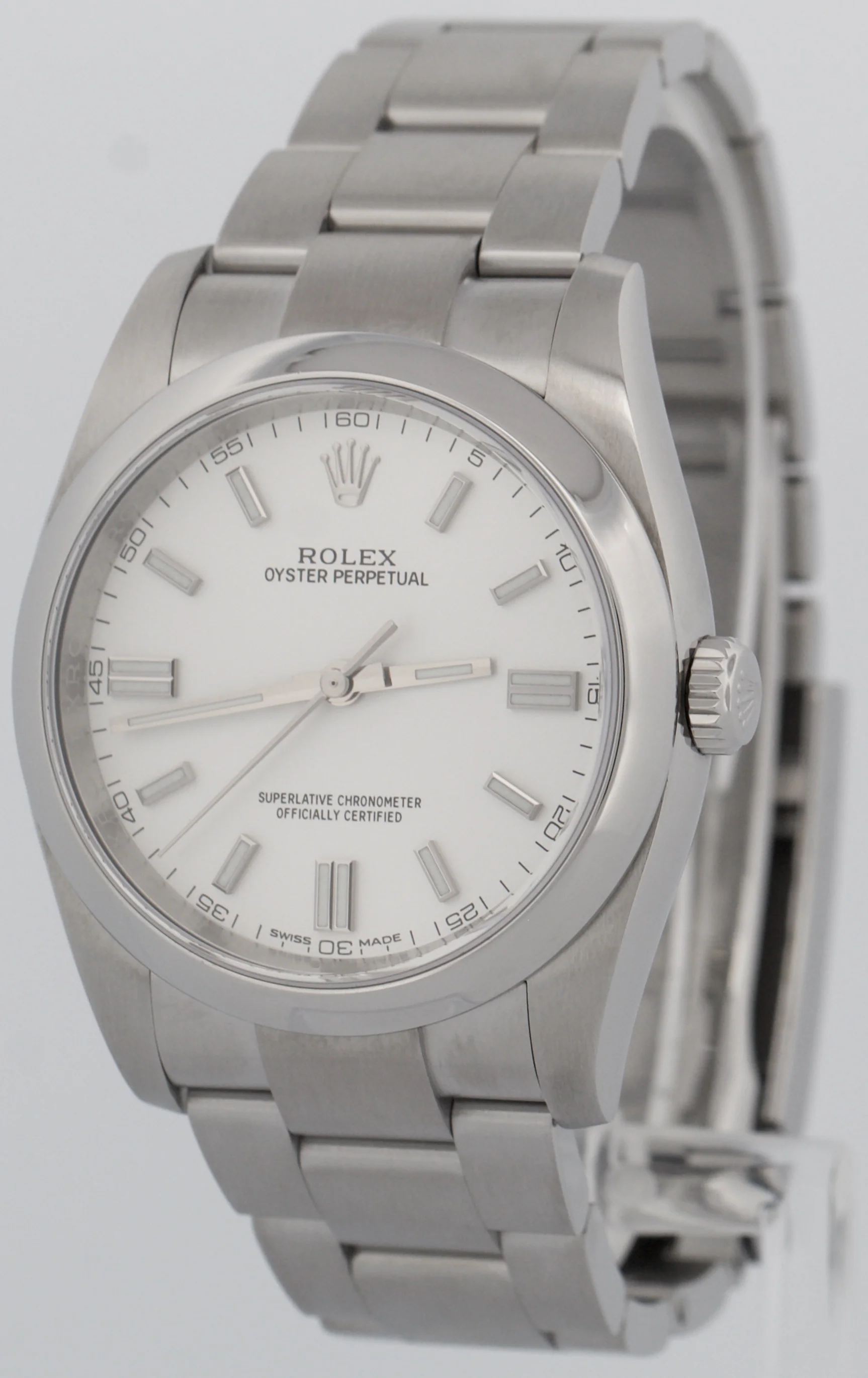 2020 PAPERS Rolex Oyster Perpetual 36mm WHITE Stainless Steel Watch 116000 BOX - Image 3