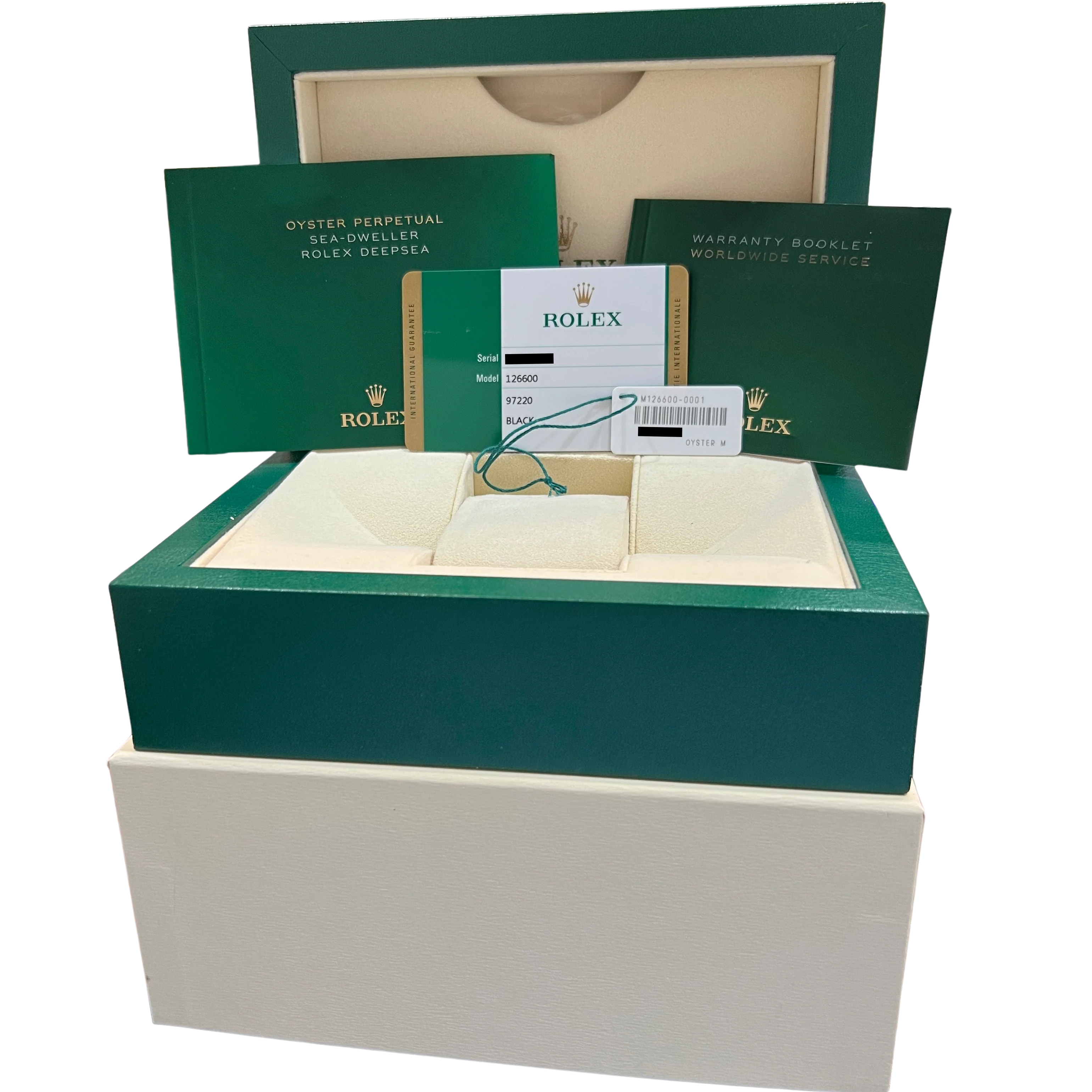 2020 PAPERS Rolex Sea-Dweller 126600 Black Mark II Stainless 43mm MK2 Watch BOX - Image 2