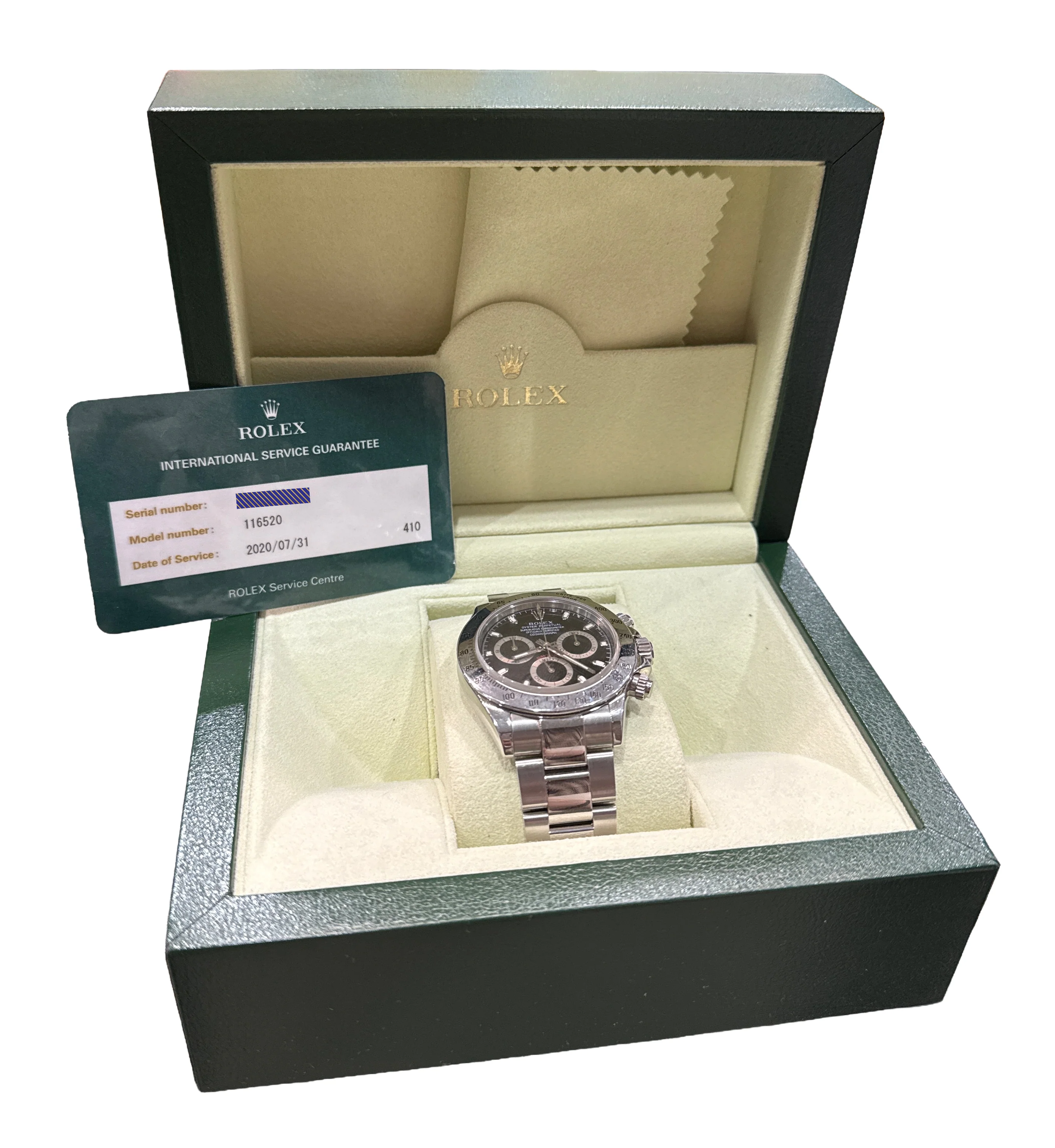 2020 RSC Rolex Daytona Cosmograph BLACK Stainless Steel 40mm Watch 116520 BOX - Image 2