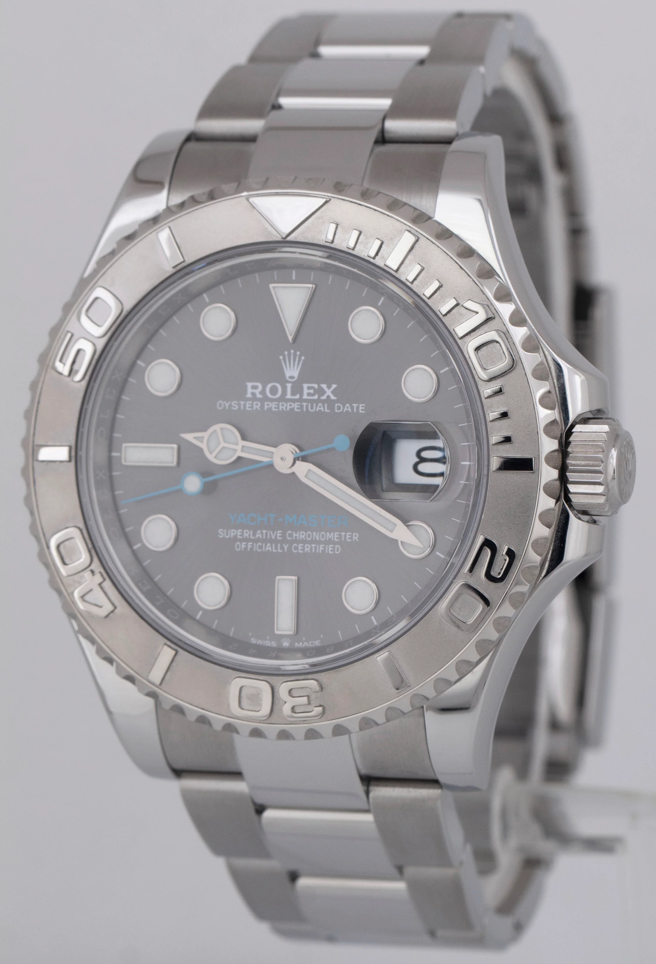 NEW PAPERS Rolex Yacht-Master 40 Rhodium Blue Platinum Steel 126622 Watch BOX - Image 3