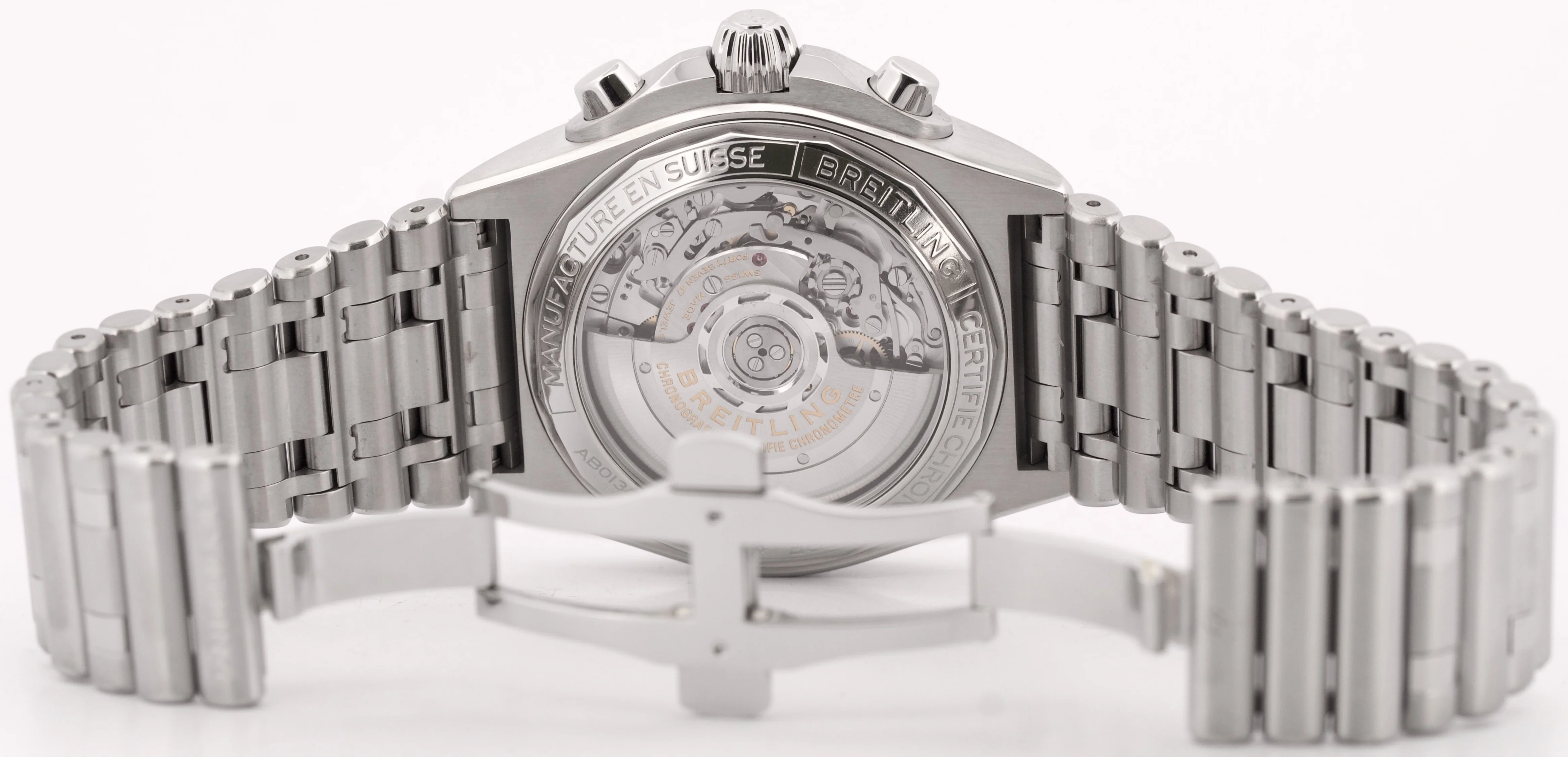 2021 PAPERS Breitling Chronomat B01 SALMON Stainless Steel 42mm AB0134 BOX - Image 8