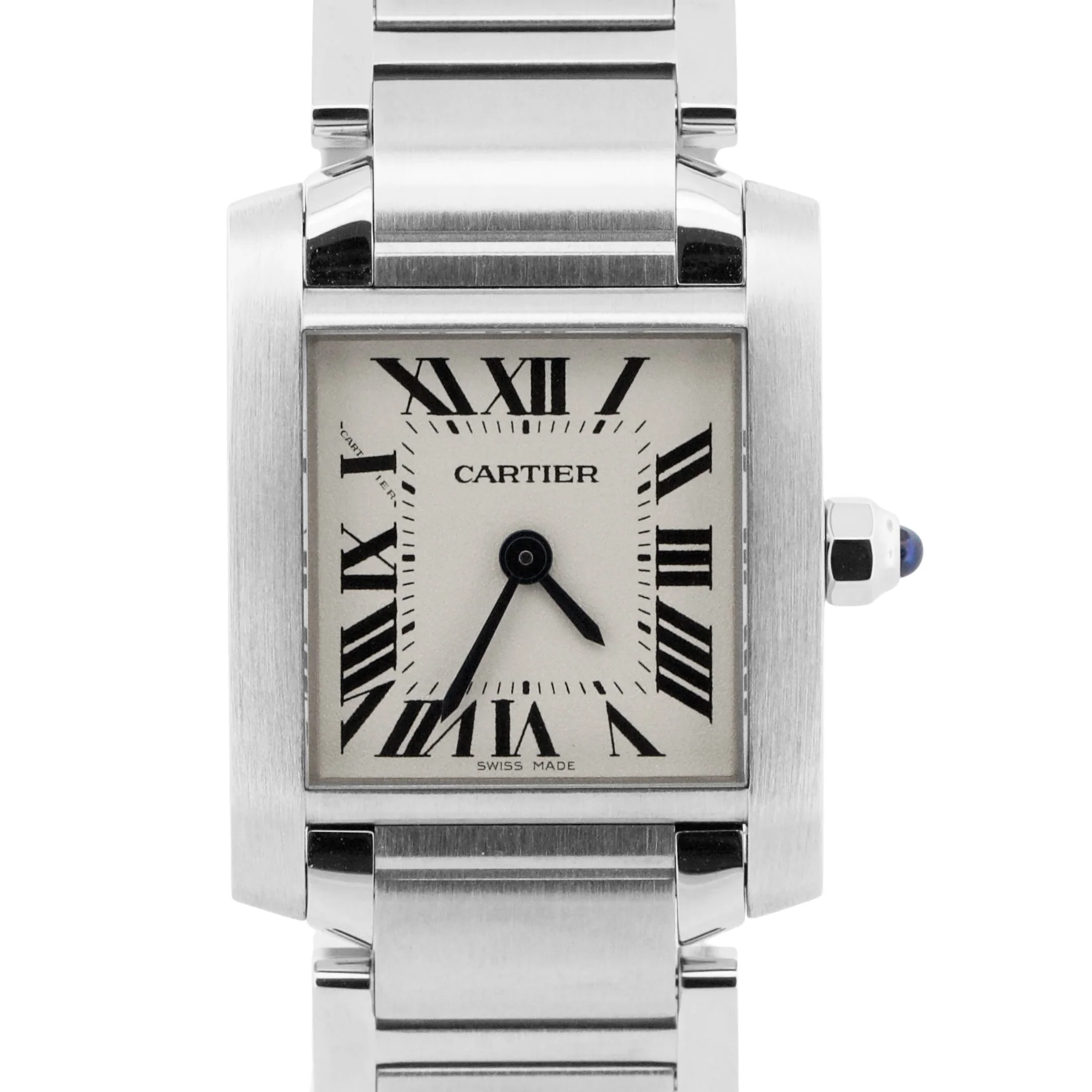 2021 PAPERS Cartier Tank Francaise 20mm IVORY Quartz Steel W51008Q3 3217 BOX