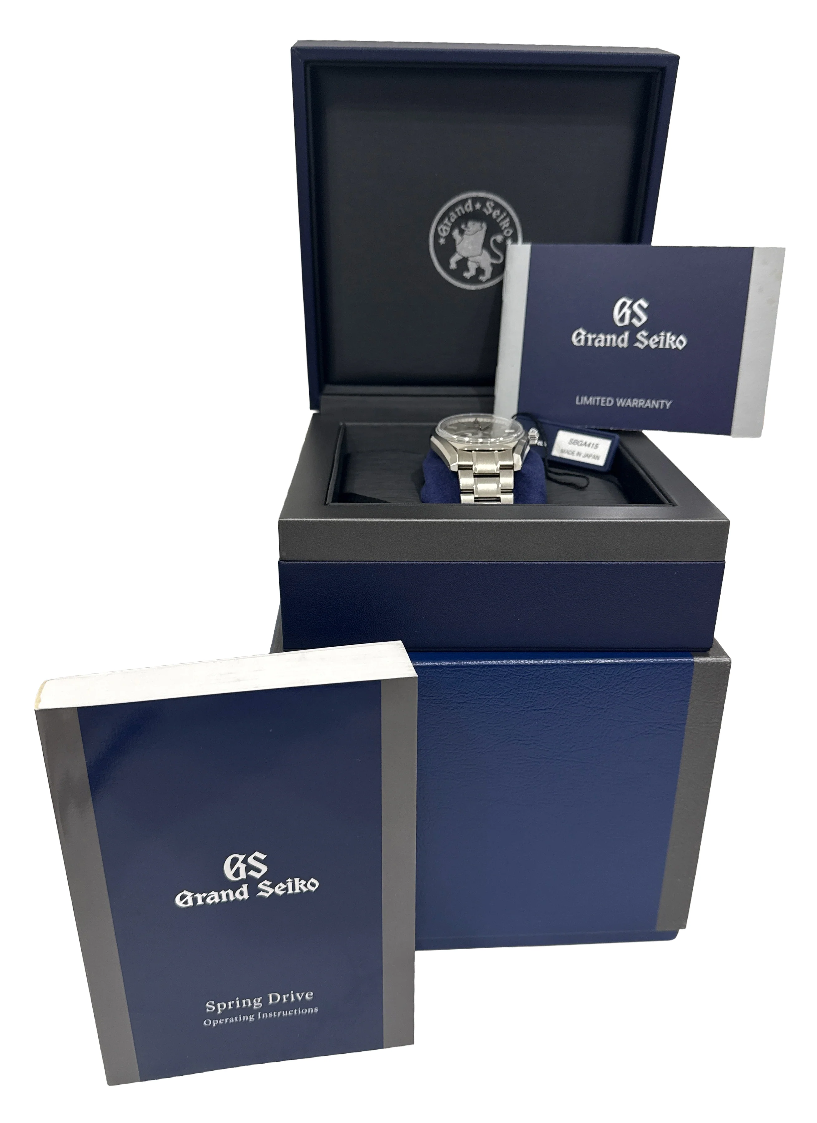 2021 PAPERS Grand Seiko Heritage GREY SILVER Titanium TAISETSU 40mm SBGA415 BOX - Image 2
