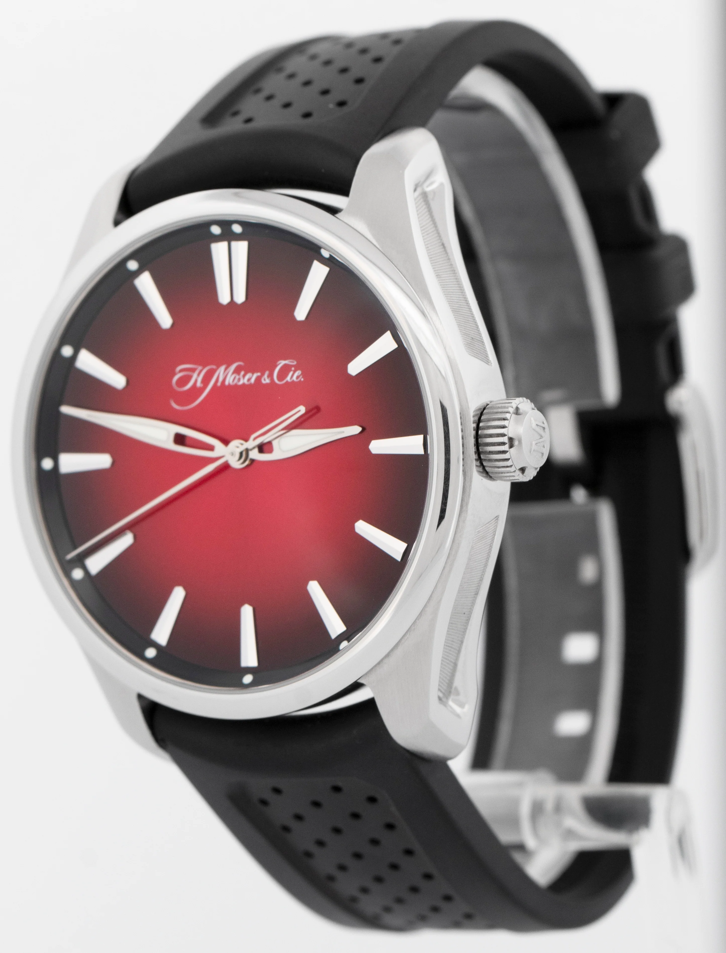 2021 PAPERS H. Moser & Cie Pioneer Centre Seconds Mad Red Fumé 3200-1207 BOX - Image 2