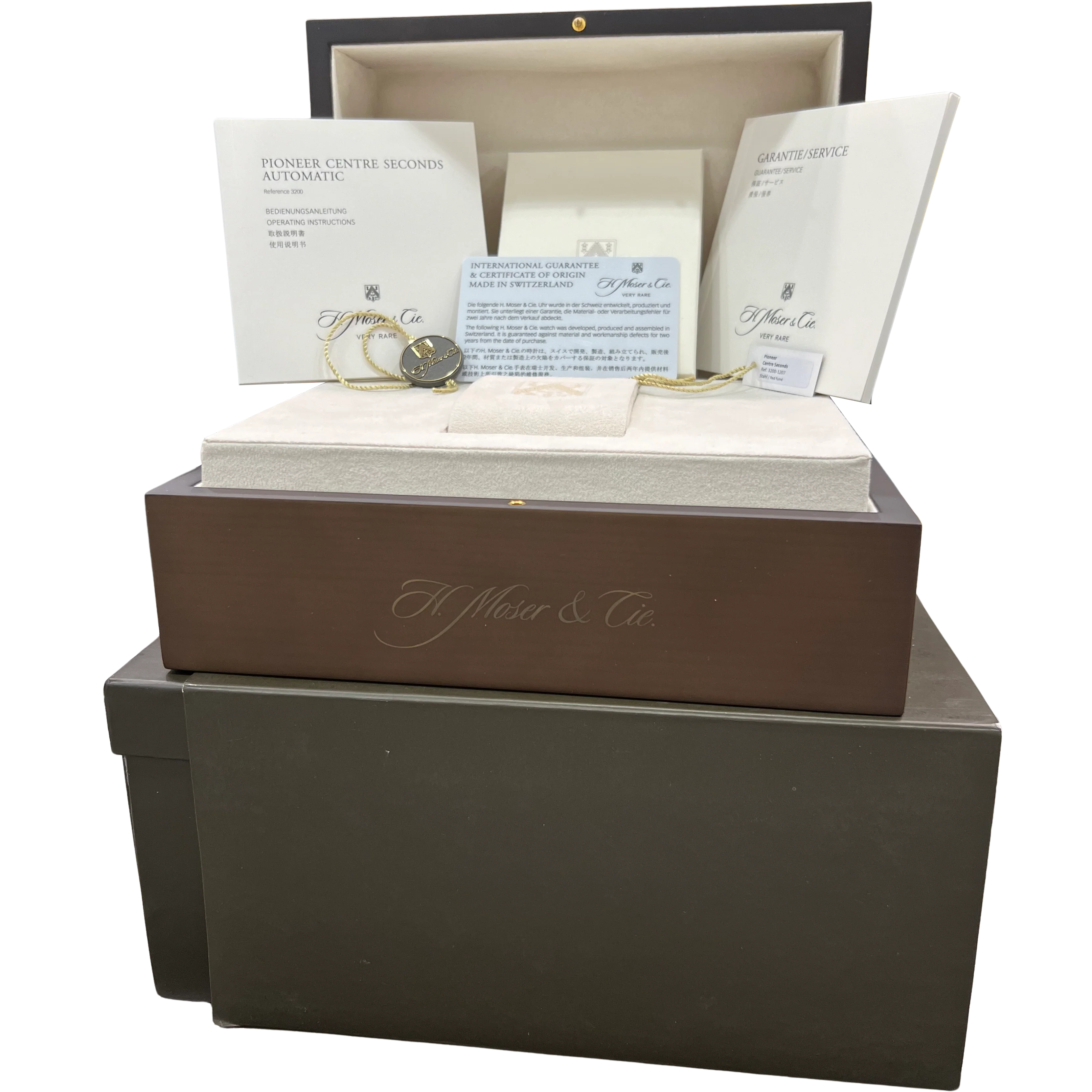 2021 PAPERS H. Moser & Cie Pioneer Centre Seconds Mad Red Fumé 3200-1207 BOX - Image 3