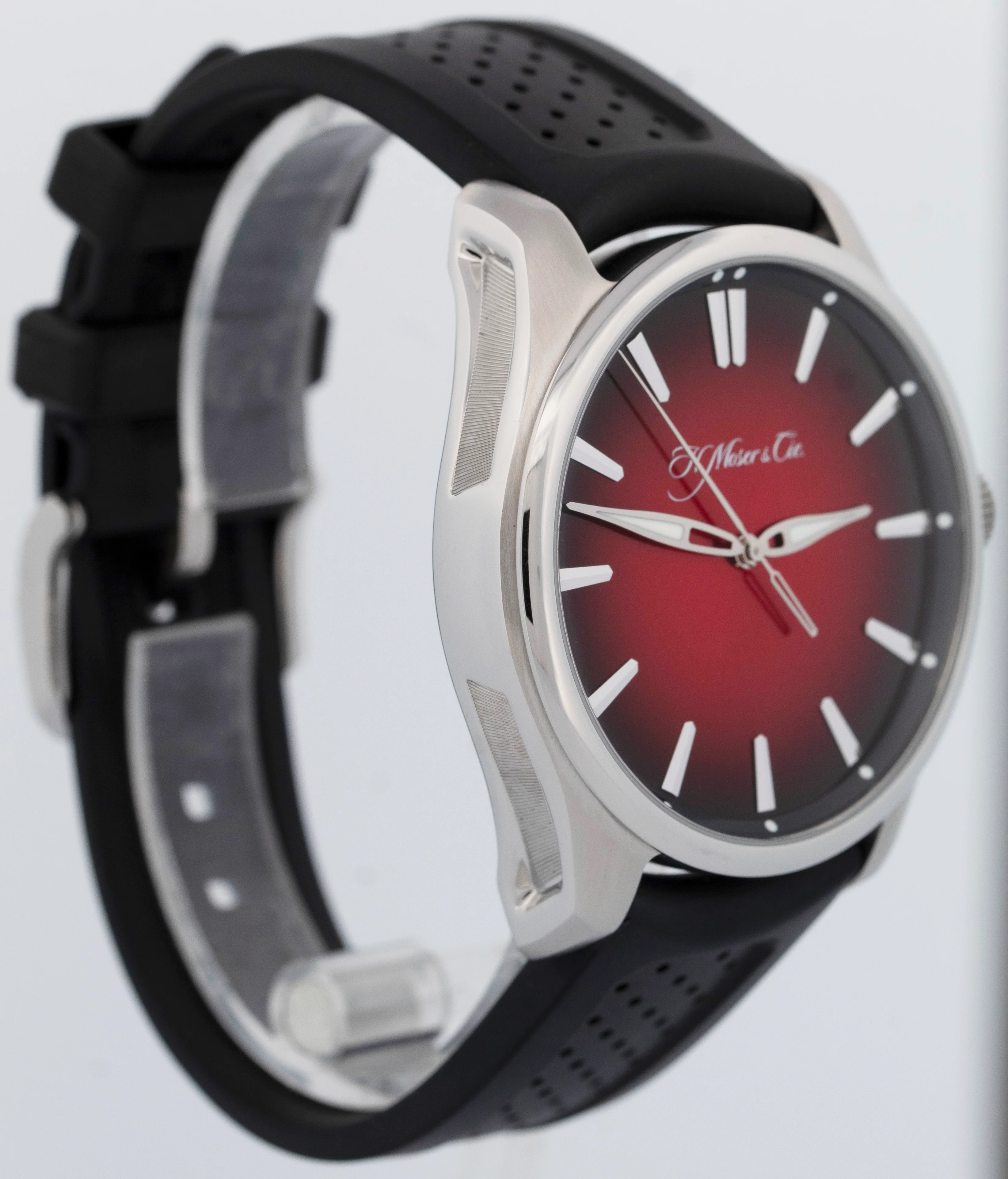 2021 PAPERS H. Moser & Cie Pioneer Centre Seconds Mad Red Fumé 3200-1207 BOX - Image 4