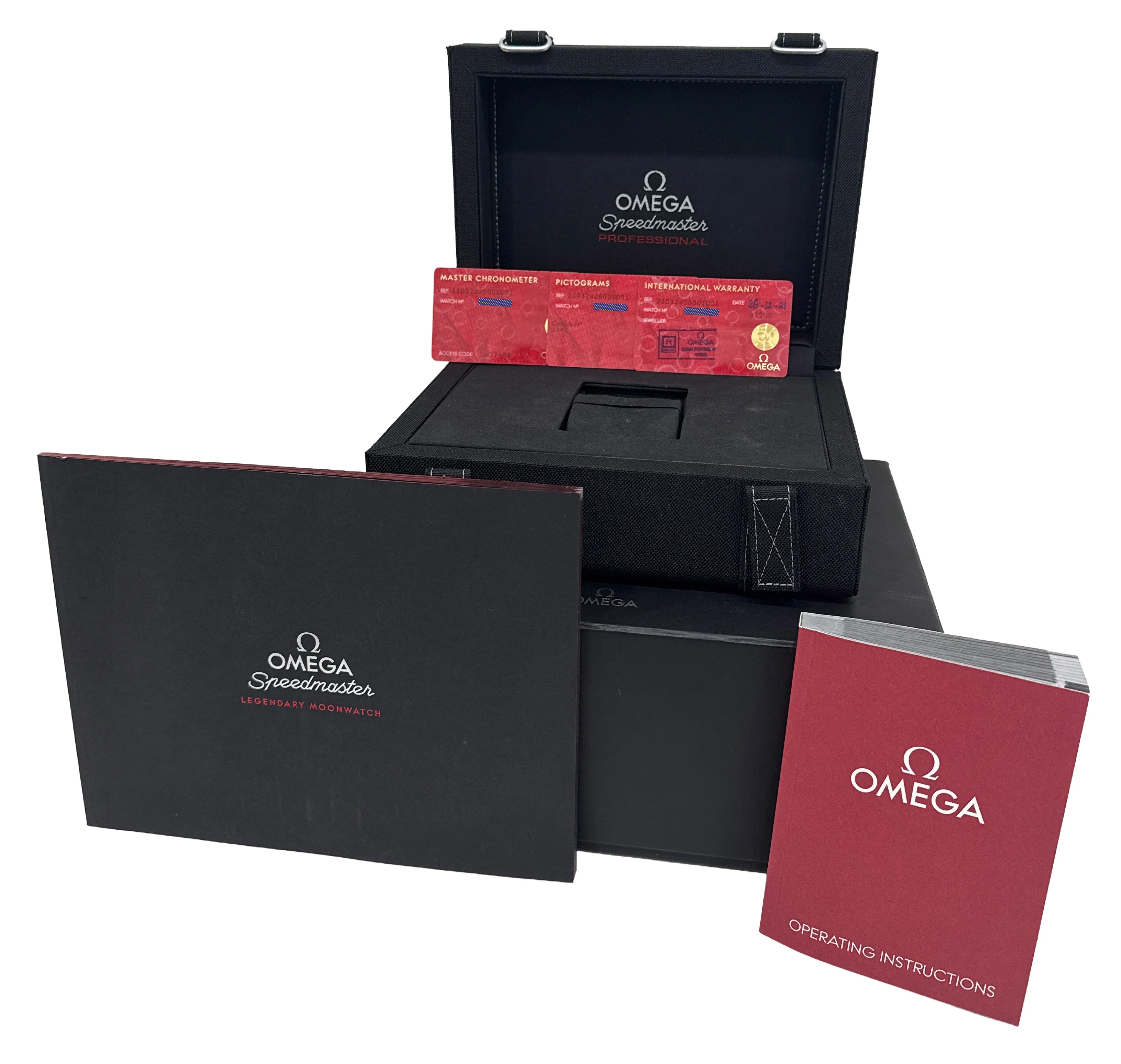 2021 PAPERS Omega Speedmaster BLACK 42mm Stainless 310.32.42.50.01.001 Watch BOX - Image 2
