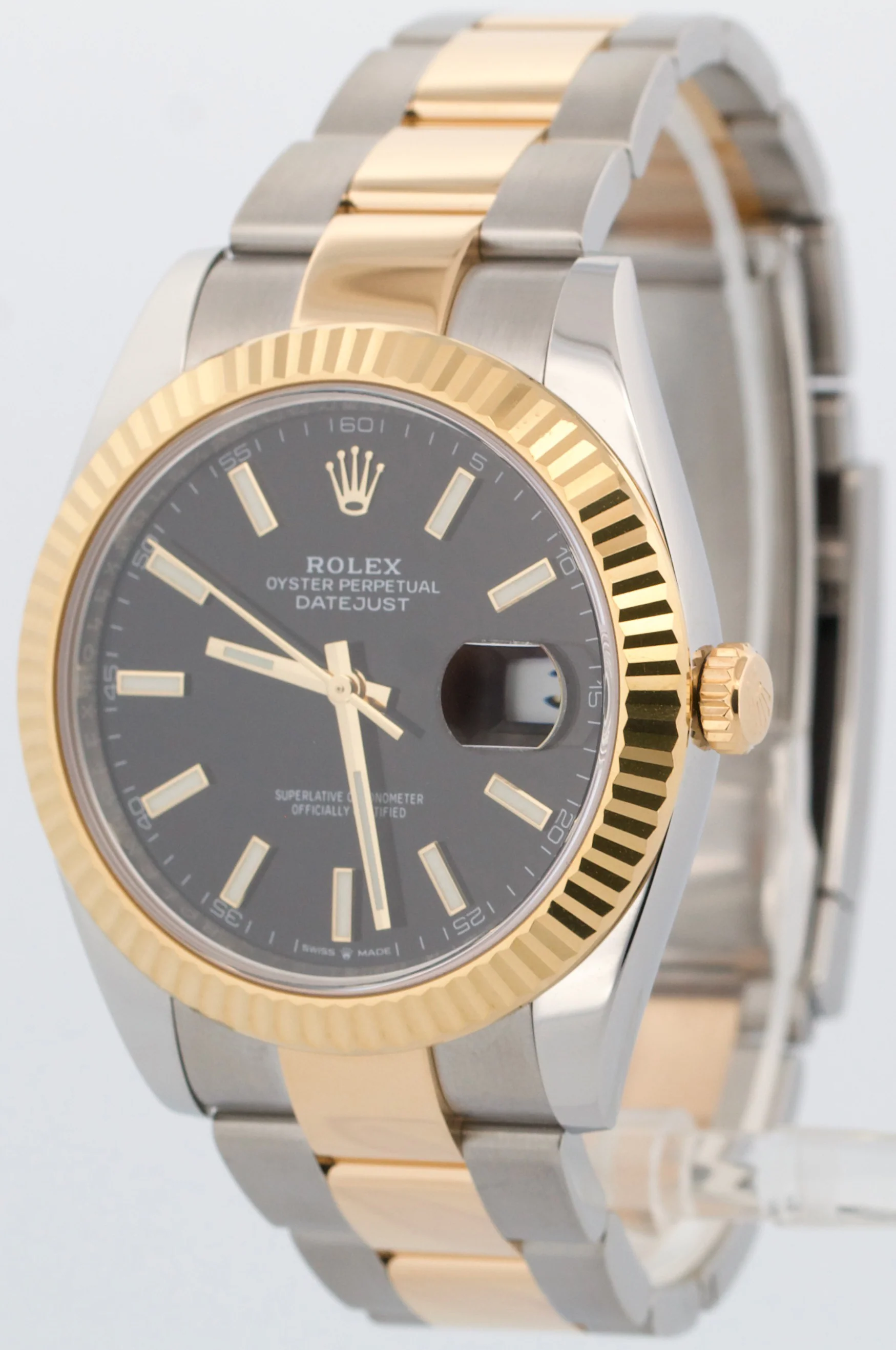 2021 PAPERS Rolex DateJust 41 BLACK 18K Gold Steel OYSTER 41mm 126333 Watch BOX - Image 3