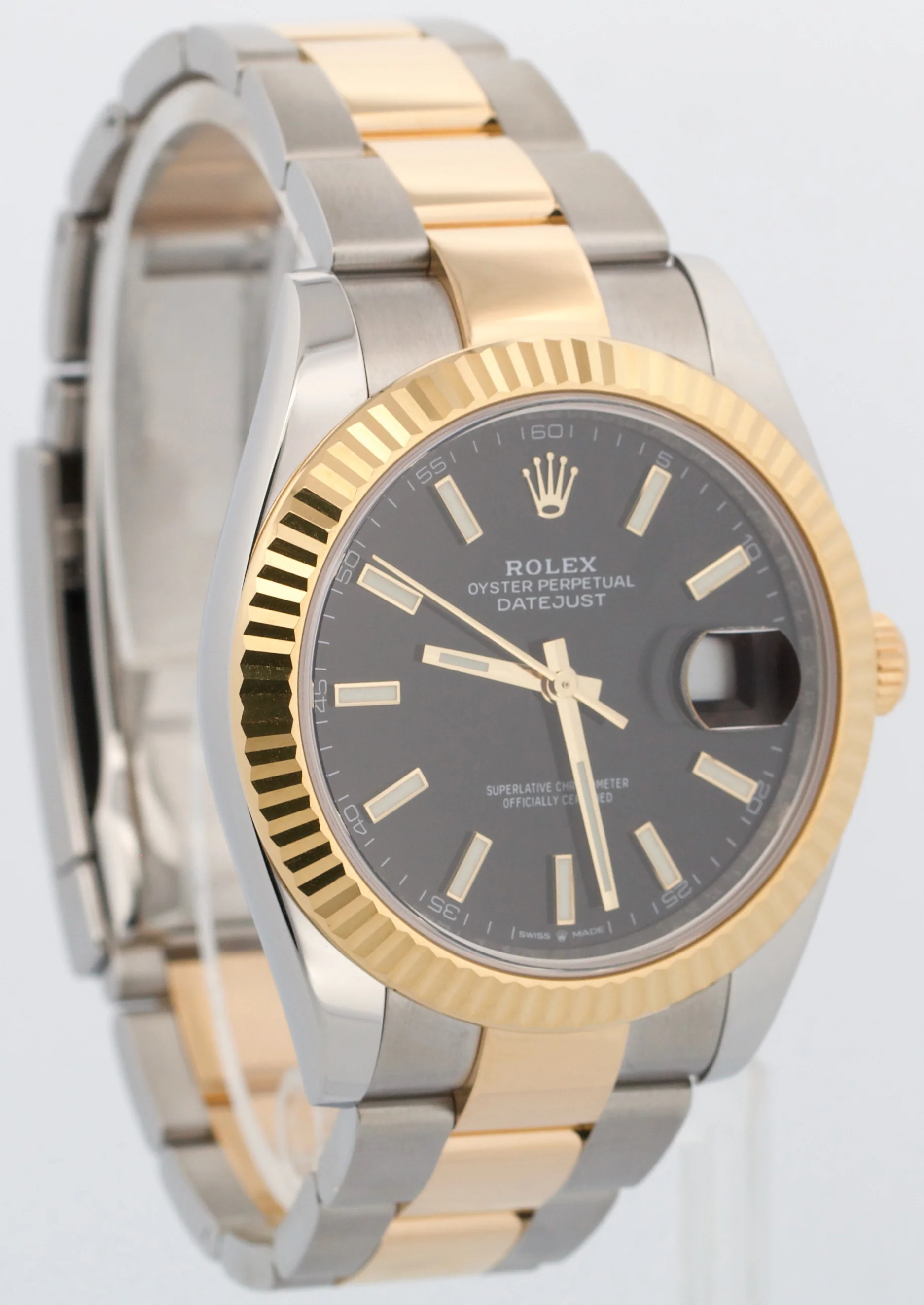 2021 PAPERS Rolex DateJust 41 BLACK 18K Gold Steel OYSTER 41mm 126333 Watch BOX - Image 4