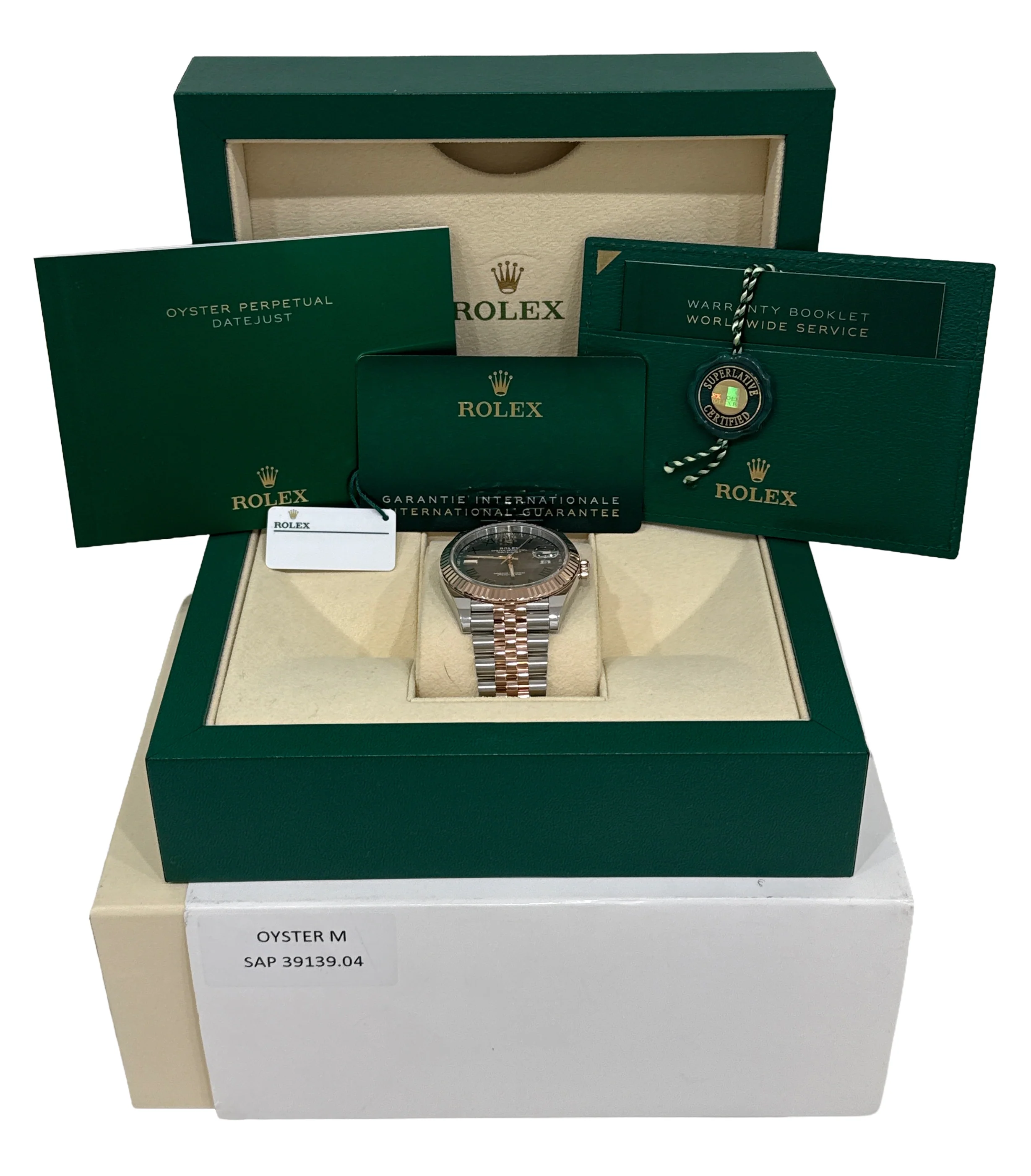 2021 PAPERS Rolex DateJust 41mm WIMBLEDON Steel 18K Rose Gold JUBILEE 126331 BOX - Image 2