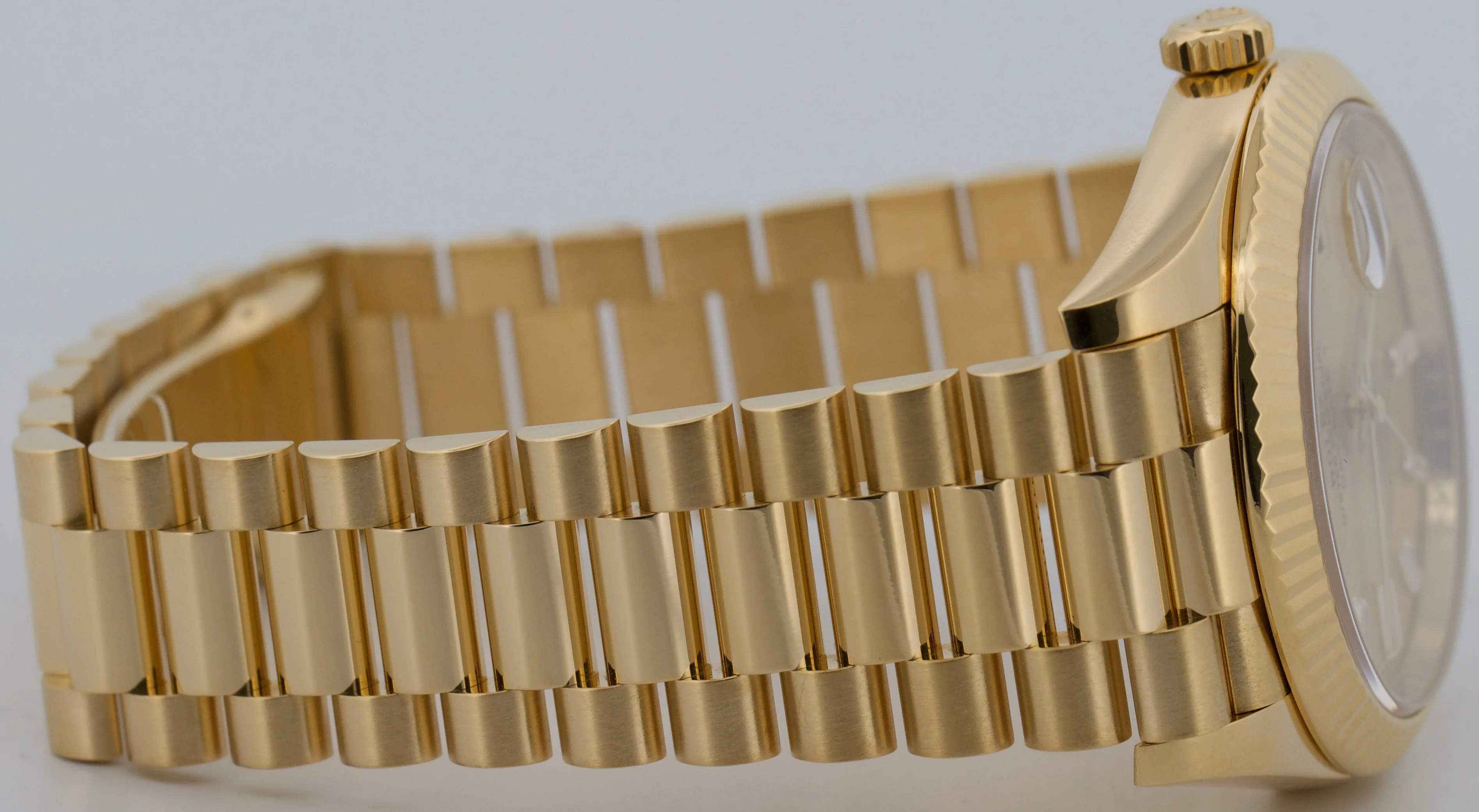 2021 PAPERS Rolex Day-Date President 40mm CHAMPAGNE BAGUETTE 18K Gold 228238 BOX - Image 8