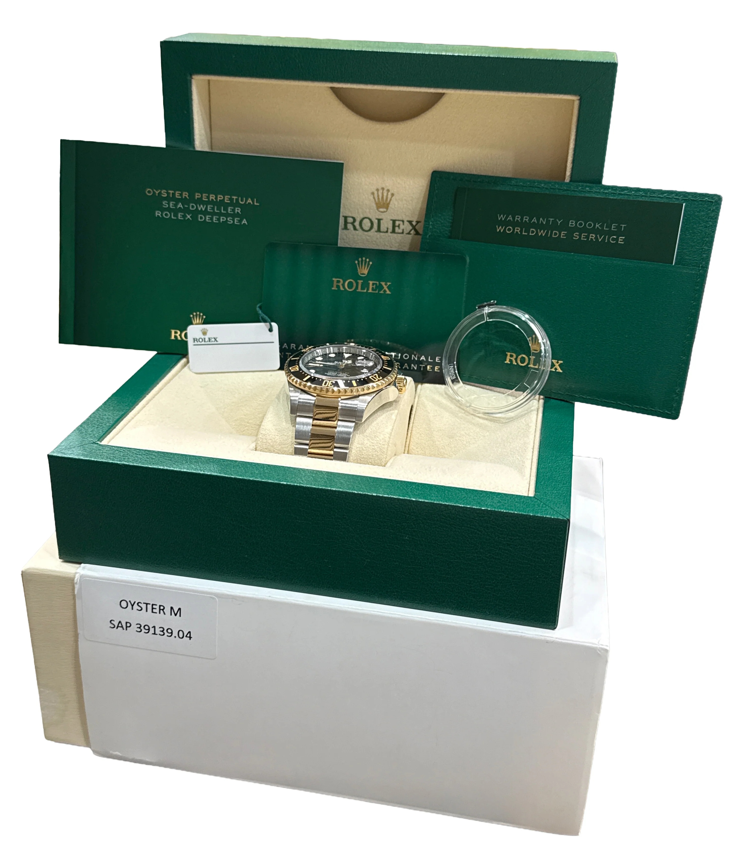 2021 PAPERS Rolex Sea-Dweller 43mm BLACK Two-Tone 18K Gold Steel 126603 BOX - Image 2