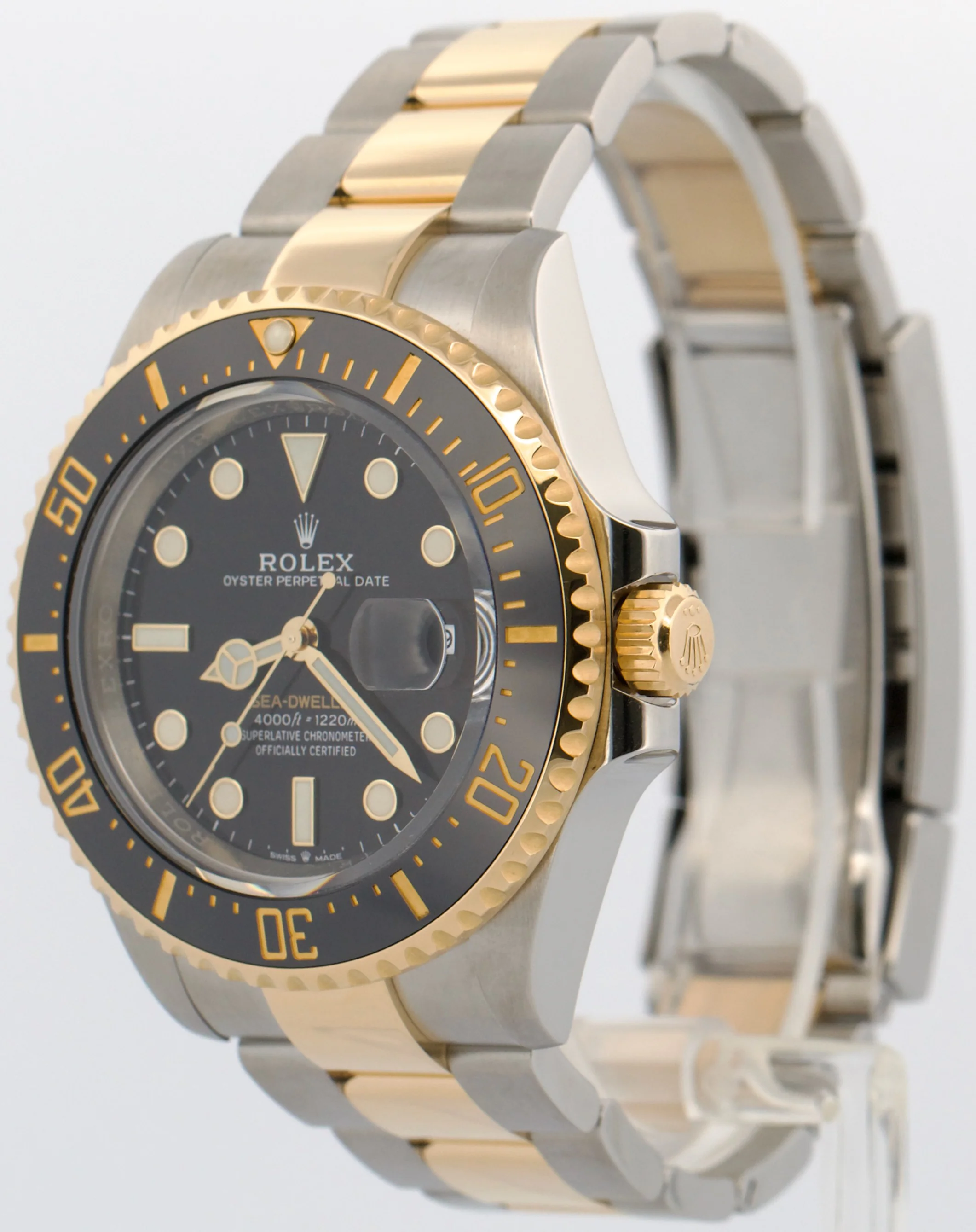 2021 PAPERS Rolex Sea-Dweller 43mm BLACK Two-Tone 18K Gold Steel 126603 BOX - Image 3