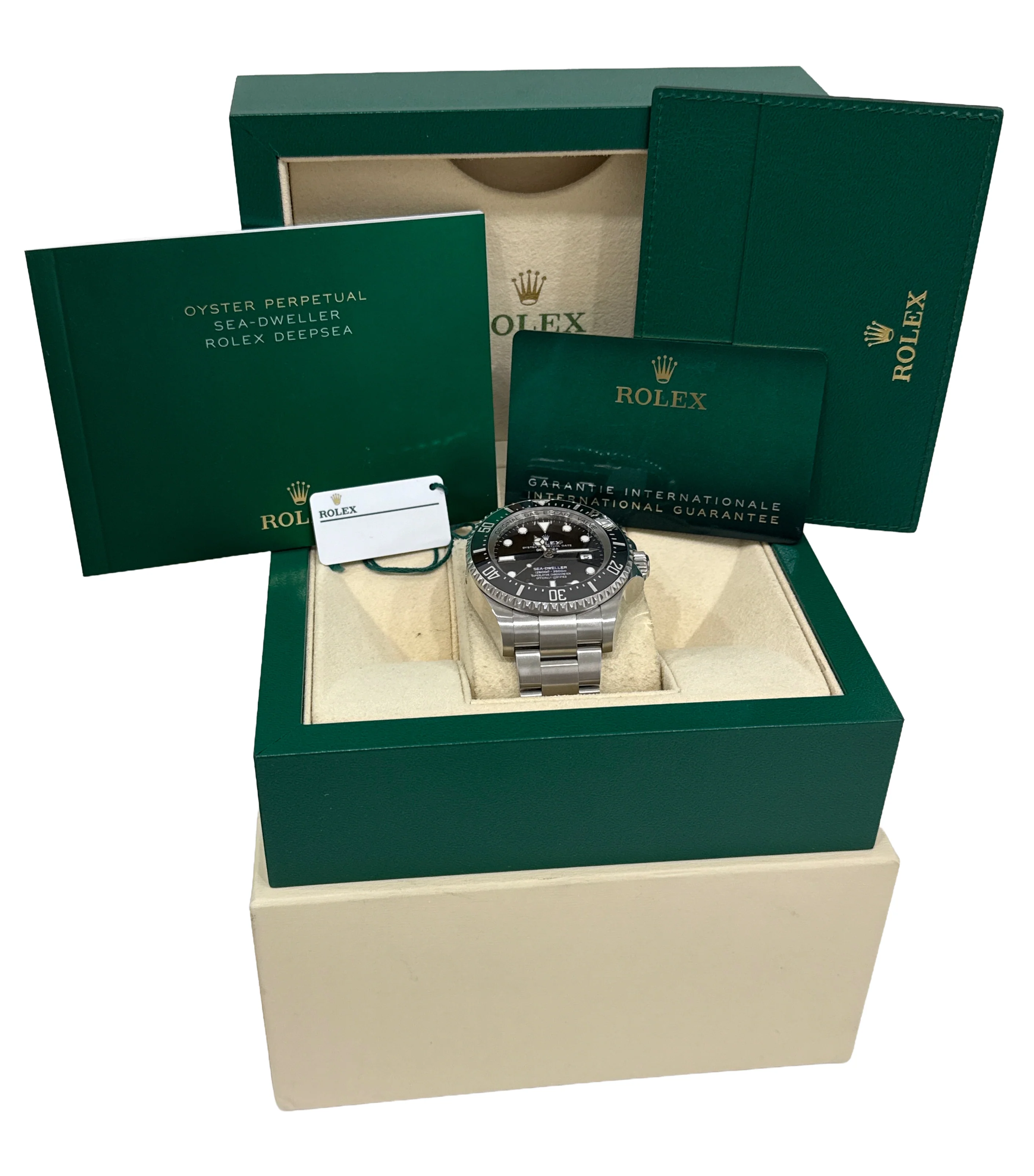 2021 PAPERS Rolex Sea-Dweller Deepsea BLACK 44mm Stainless Ceramic 126660 BOX - Image 2