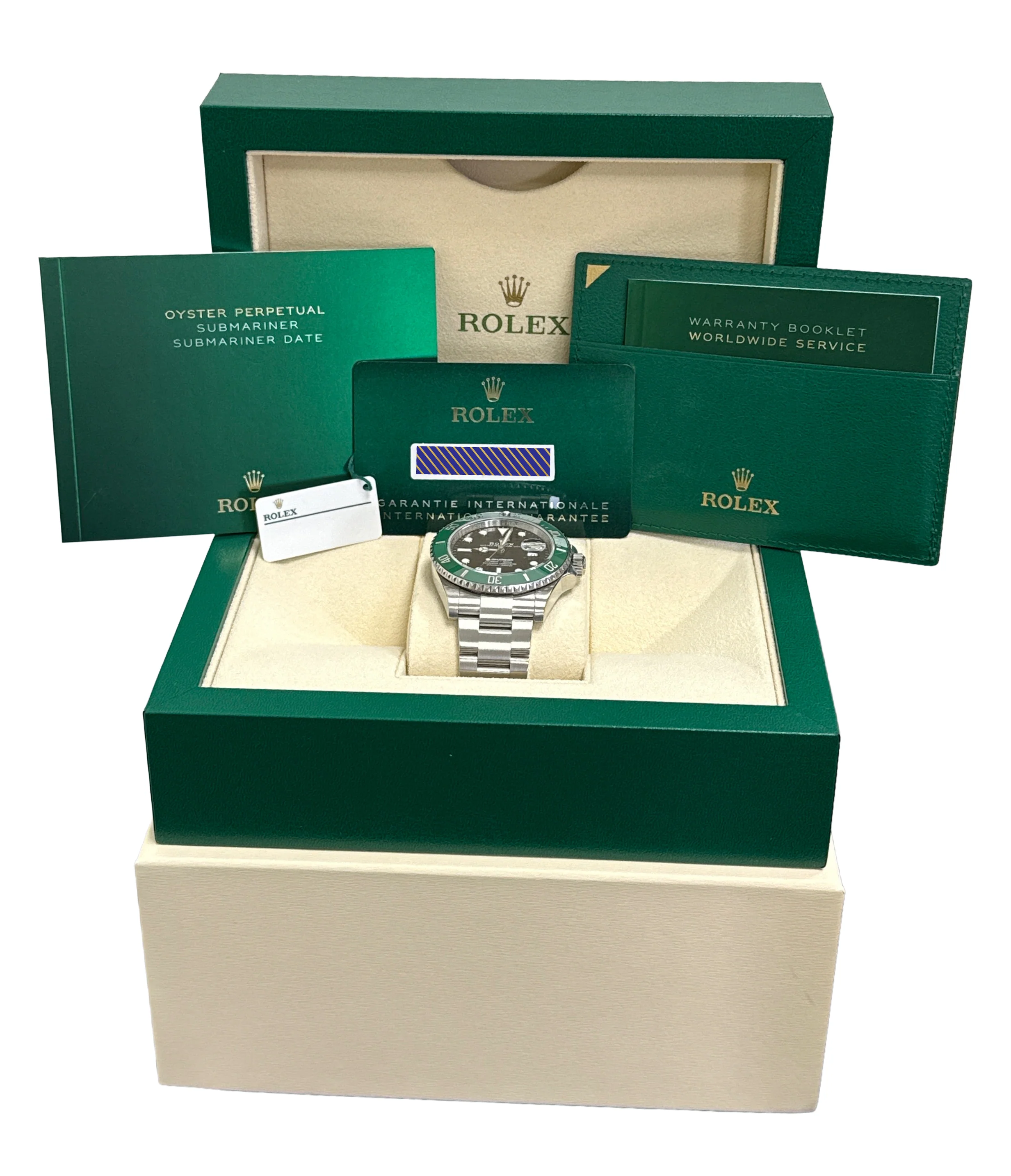 2021 PAPERS Rolex Submariner 41mm Date GREEN KERMIT Steel Ceramic 126610 LV BOX - Image 2